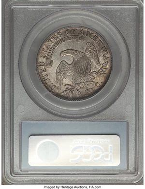 image for: 1817 50C O-103a, AU53 PCGS. PCGS Population (48/169). NGC Census: (27/157). Mintage: 1,215,567. Numismedia Wsl. Price for p...