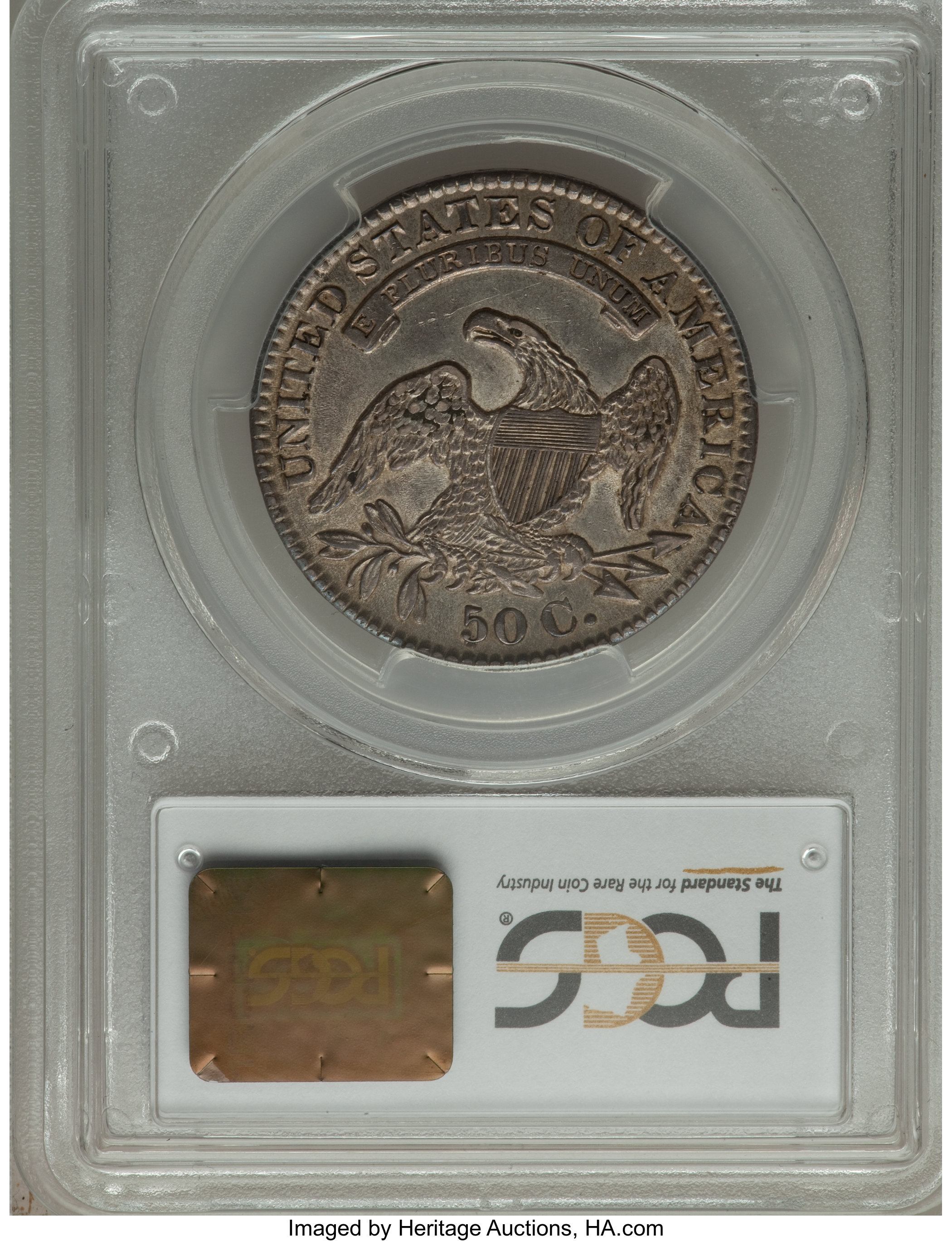 image for: 1831 50C O-108, R.1, AU55+ PCGS. PCGS Population (2/3). NGC Census: (6/11). Mintage: 5,873,660. ...