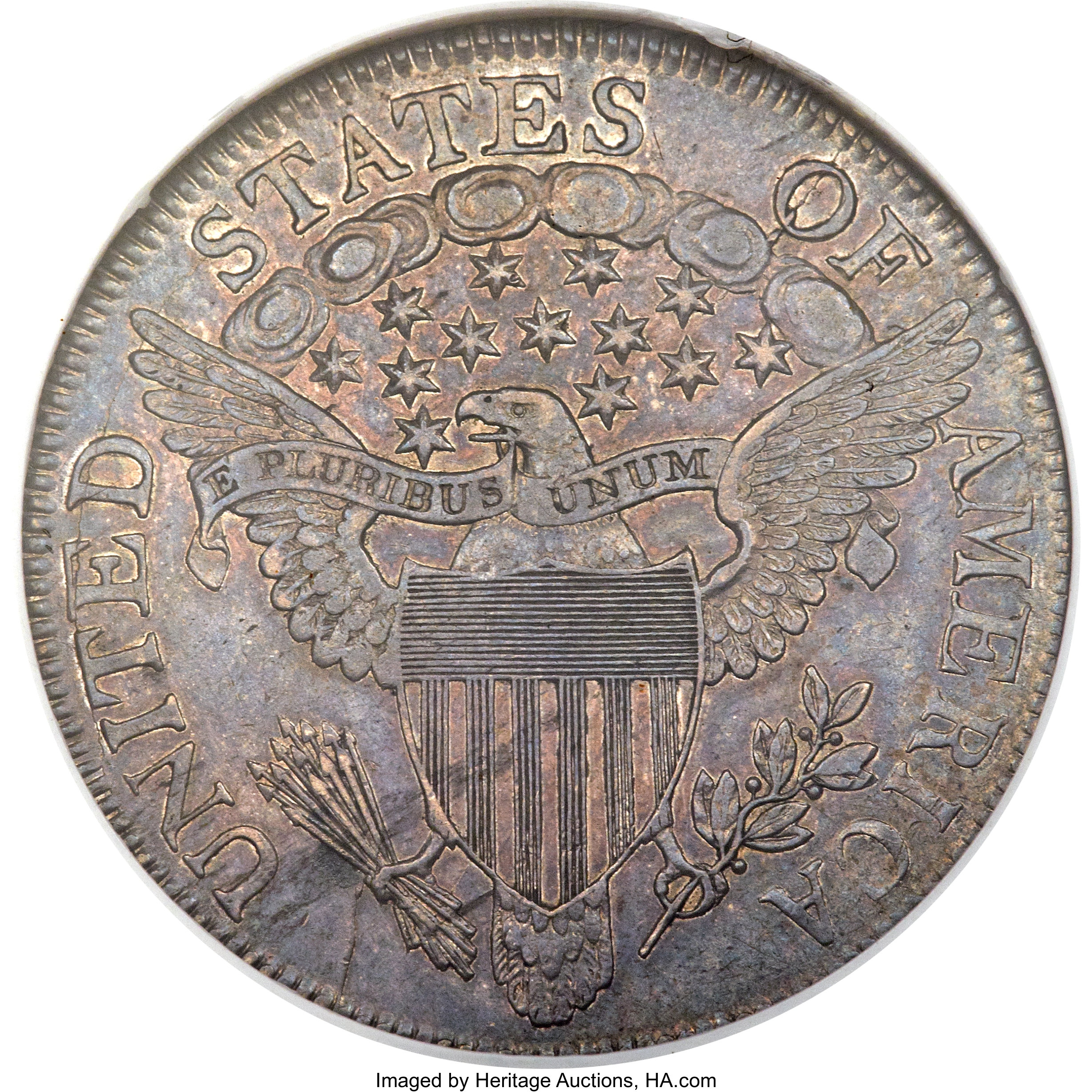 image for: 1806 50C Pointed 6, Stem, O-118a, R.3, AU55 NGC....