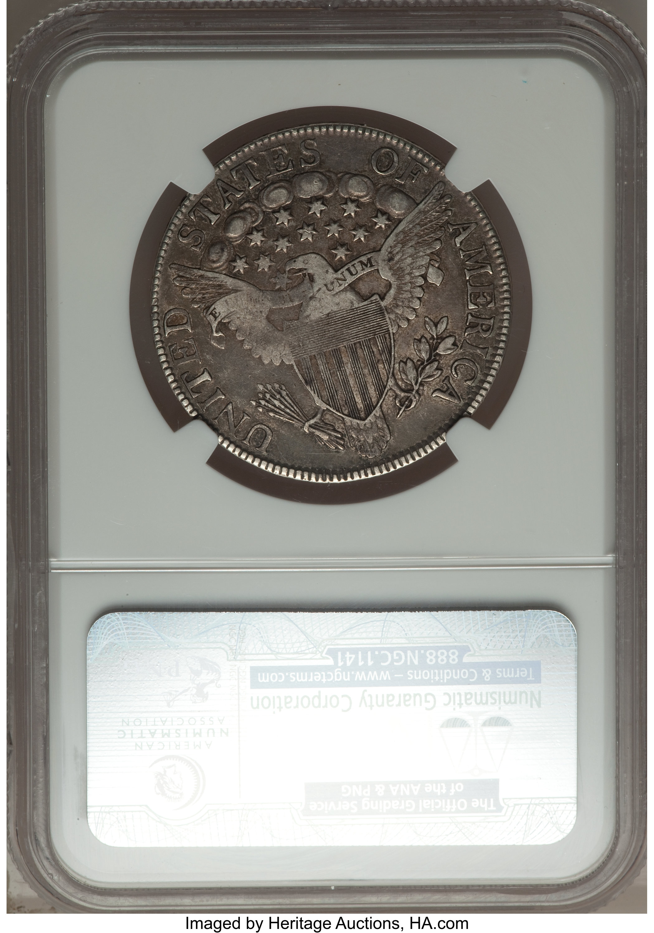 image for: 1806 50C Pointed 6, Stem, O-119, R.3, XF40 NGC....