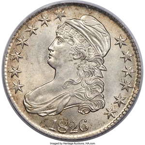 image for: 1826 50C O-112a, R.2, MS64 PCGS....
