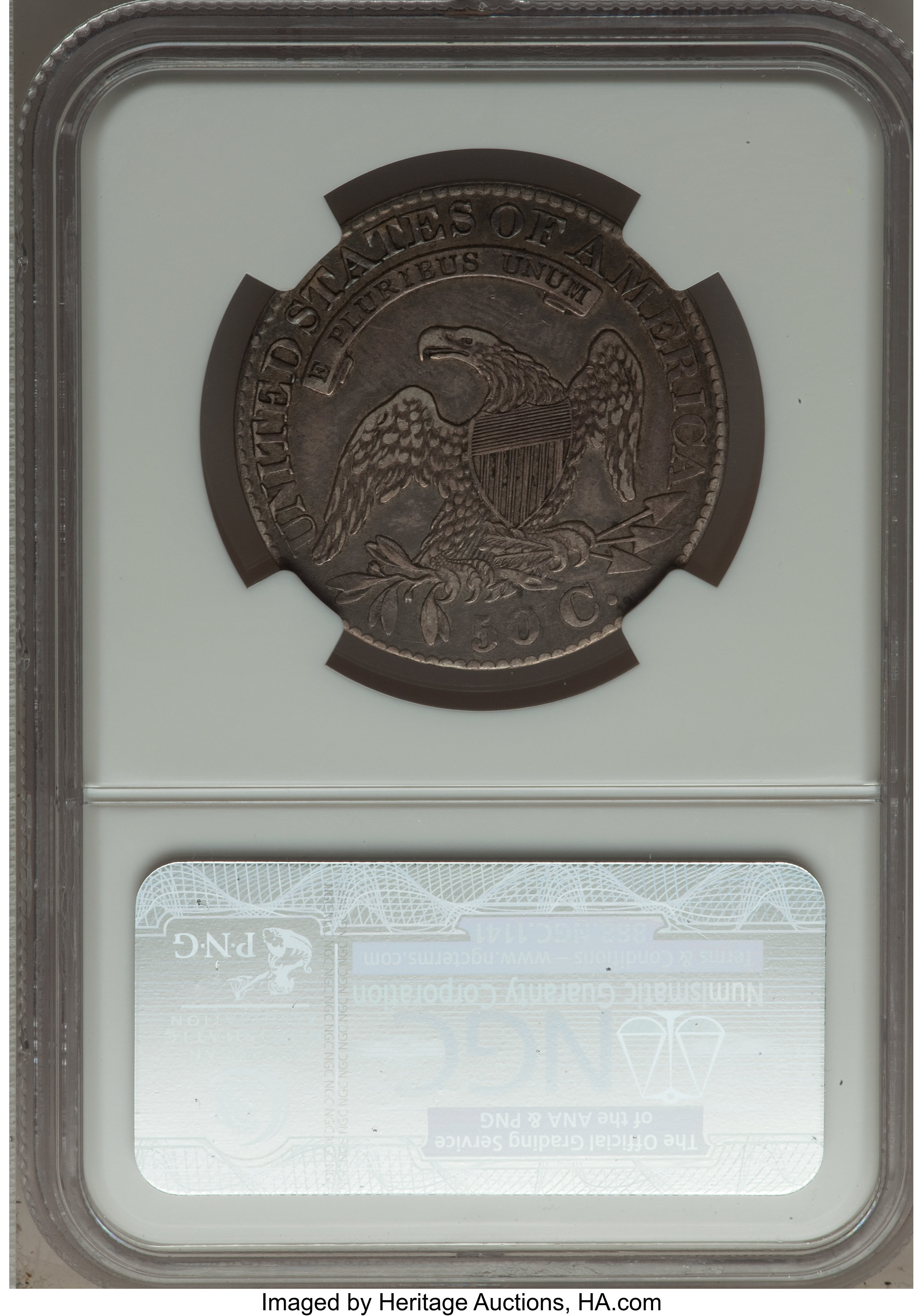 1827 50c Square Base 2, O-124a XF45 thumbnail 4