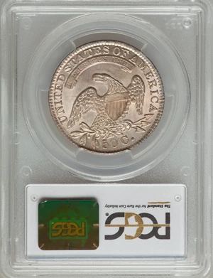 image for: 1834 50C Large Date, Large Letters, O-101, R.1, MS64 PCGS. CAC....