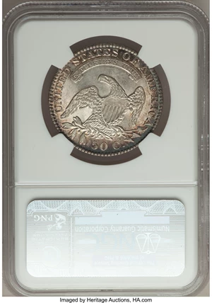 image for: 1830 50C Small 0, O-103, R.1, AU58 NGC. NGC Census: (12/9). PCGS Population (2/2). Mintage: 4,764,800. From The Skidawa...