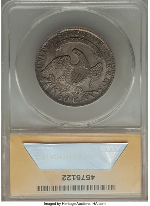image for: 1830 50C O-103 AU58 ANACS. NGC Census: (303/397). PCGS Population (233/308). Mintage: 4,764,800. Numismedia Wsl. Price for ...