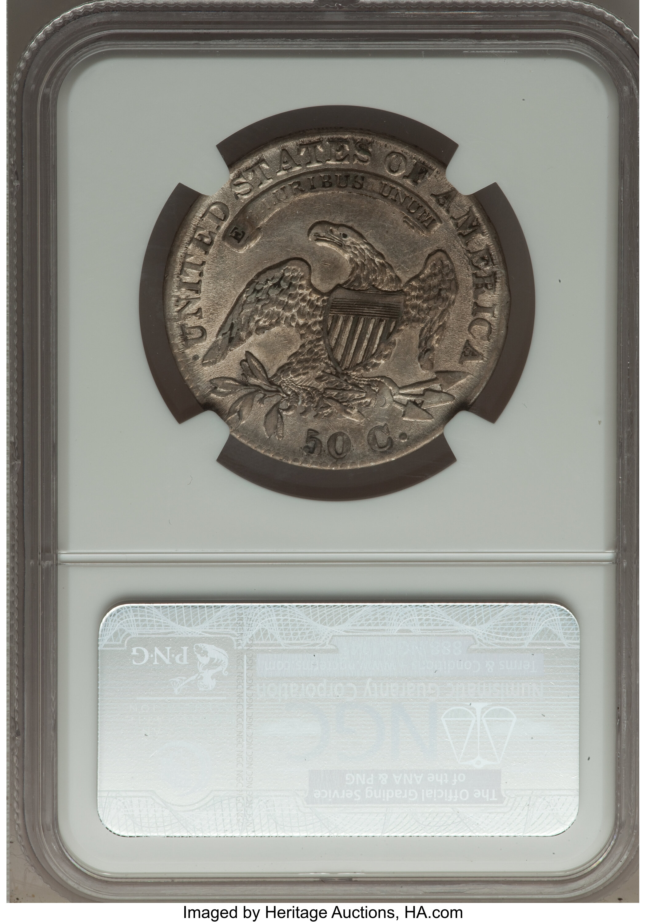 image for: 1832 50C Small Letters, O-116, R.3, AU55 NGC. NGC Census: (5/7). PCGS Population (0/5).  From The Skidaway Island Colle...