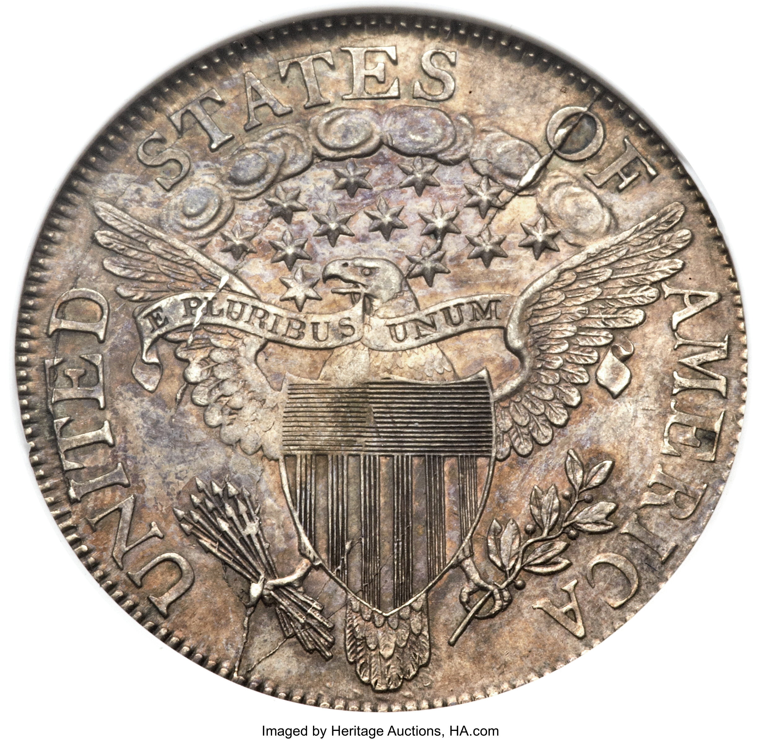 image for: 1806 50C Pointed 6, Stem, O-118a, R.3, MS61 ANACS....