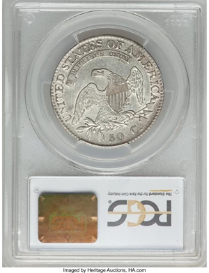 image for: 1823 50C Ugly 3, O-110a, R.3, AU53 PCGS....