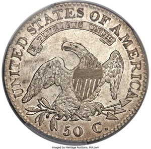 image for: 1823 50C Ugly 3, O-110a, R.3, AU53 PCGS....