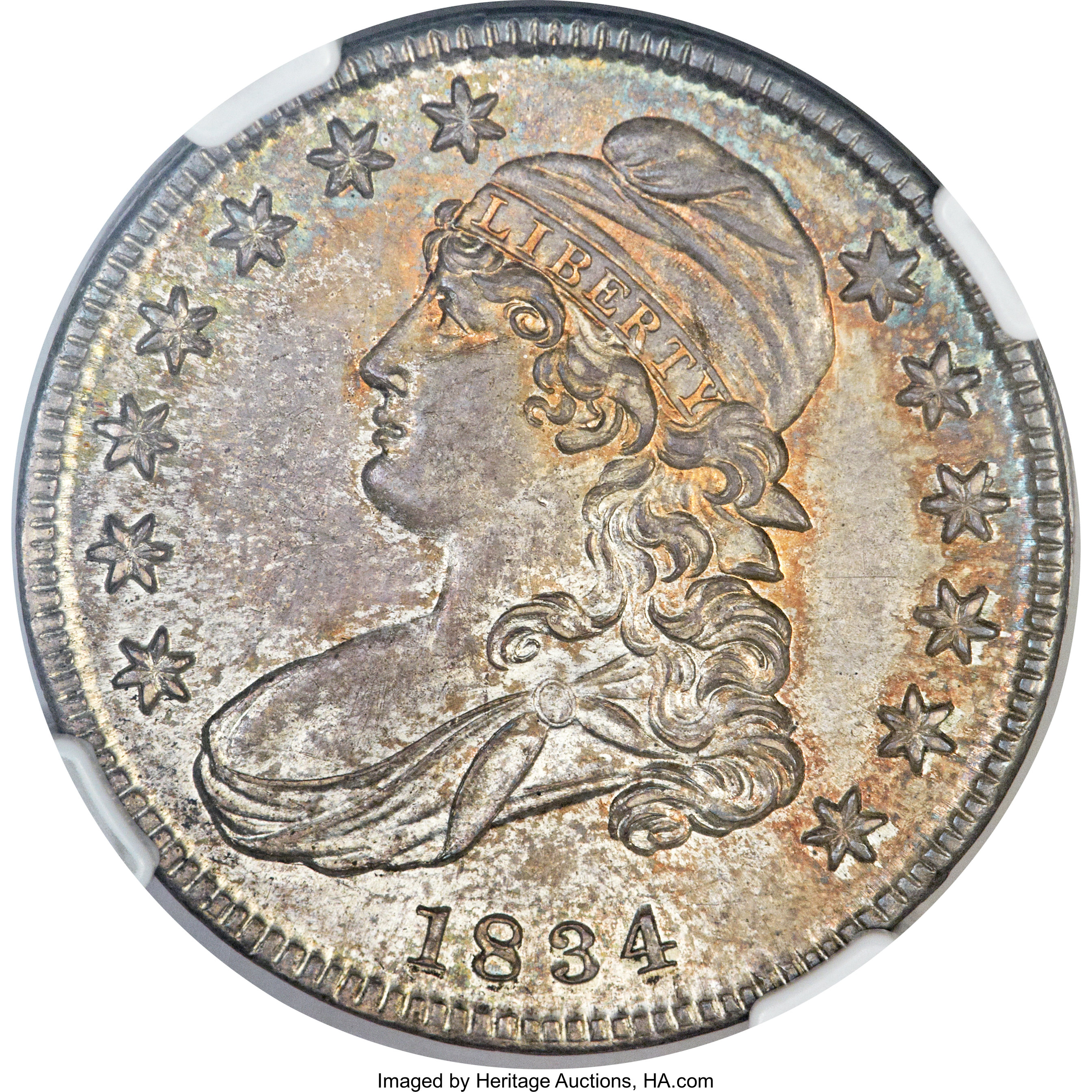 1834 50c Small Date, Small Letters, O-109 MS
