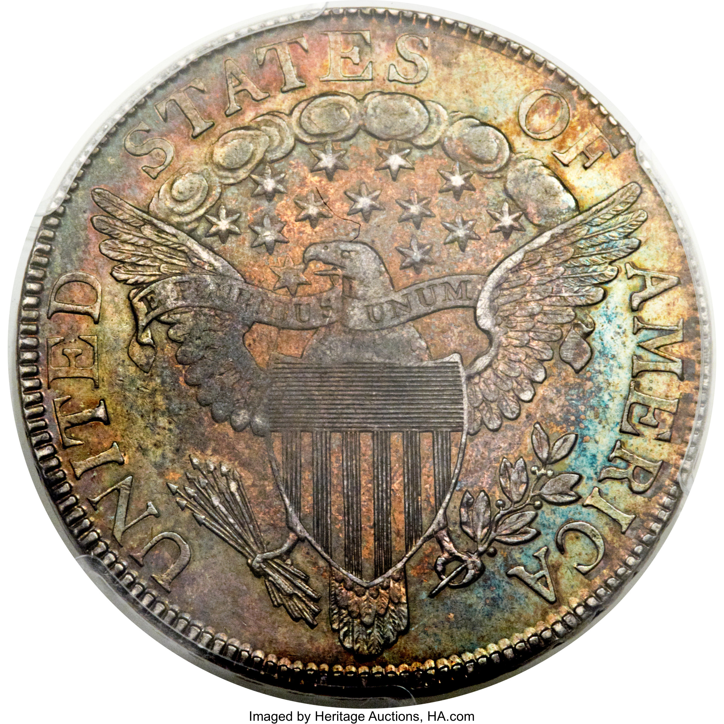 image for: 1806 50C Pointed 6, Stem, O-119, R.3, AU55 PCGS....