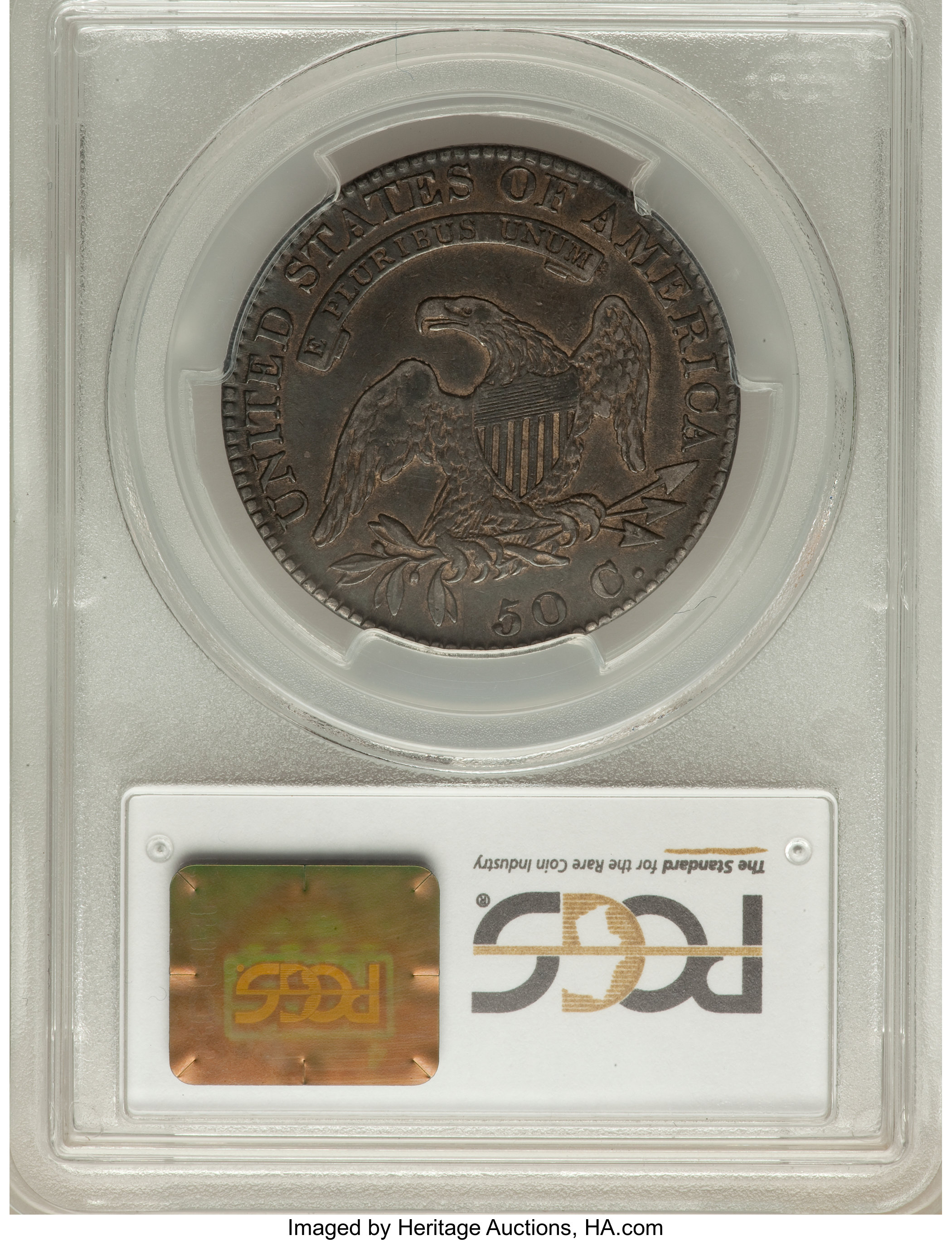image for: 1819 50C O-109, R.2, XF45 PCGS. PCGS Population (1/8). NGC Census: (3/6). Mintage: 2,208,000. ...