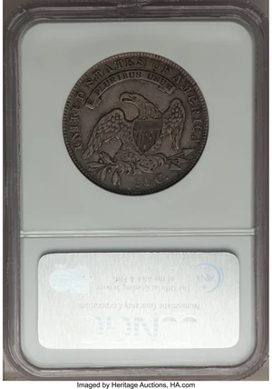 image for: 1834 50C Small Date, Small Letters, O-115, R.2, VF35 NGC. NGC Census: (0/0). PCGS Population (0/0). ...