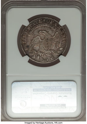 image for: 1823 50C O-104, R.3, XF40 NGC. NGC Census: (3/17). PCGS Population (4/12). Mintage: 1,694,200. ...