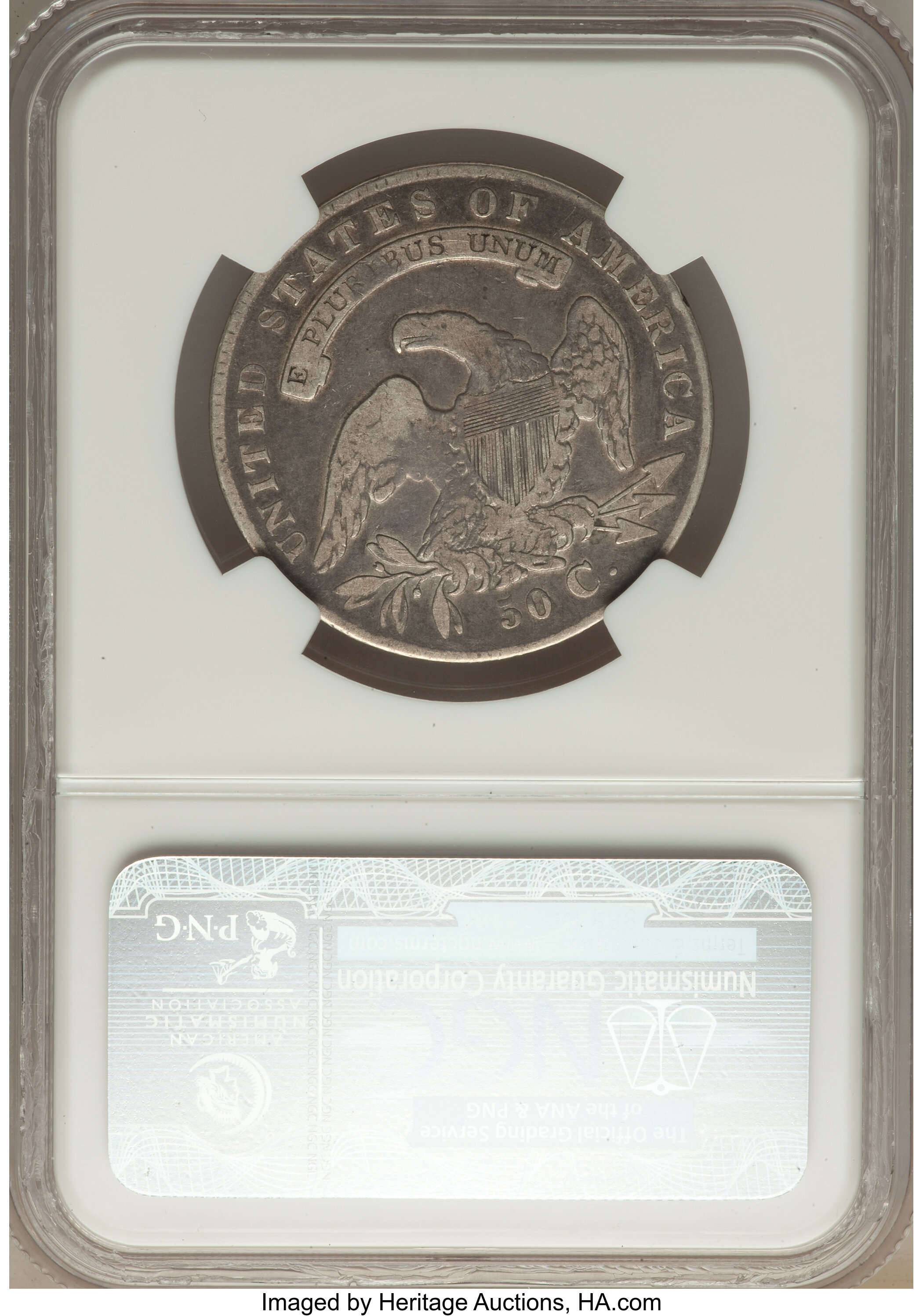 image for: 1836 50C Lettered Edge, O-107, R.4, Fine 15 NGC. Ex: The Skidaway Island Collection. NGC Census: (1/12). PCGS Populatio...