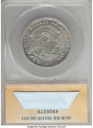 image for: 1812/1 50C Small 8, O-102, R.2, -- Cleaned -- ANACS. VF30 Details. NGC Census: (1/18). PCGS Population (0/18). Mintage: 1,6...