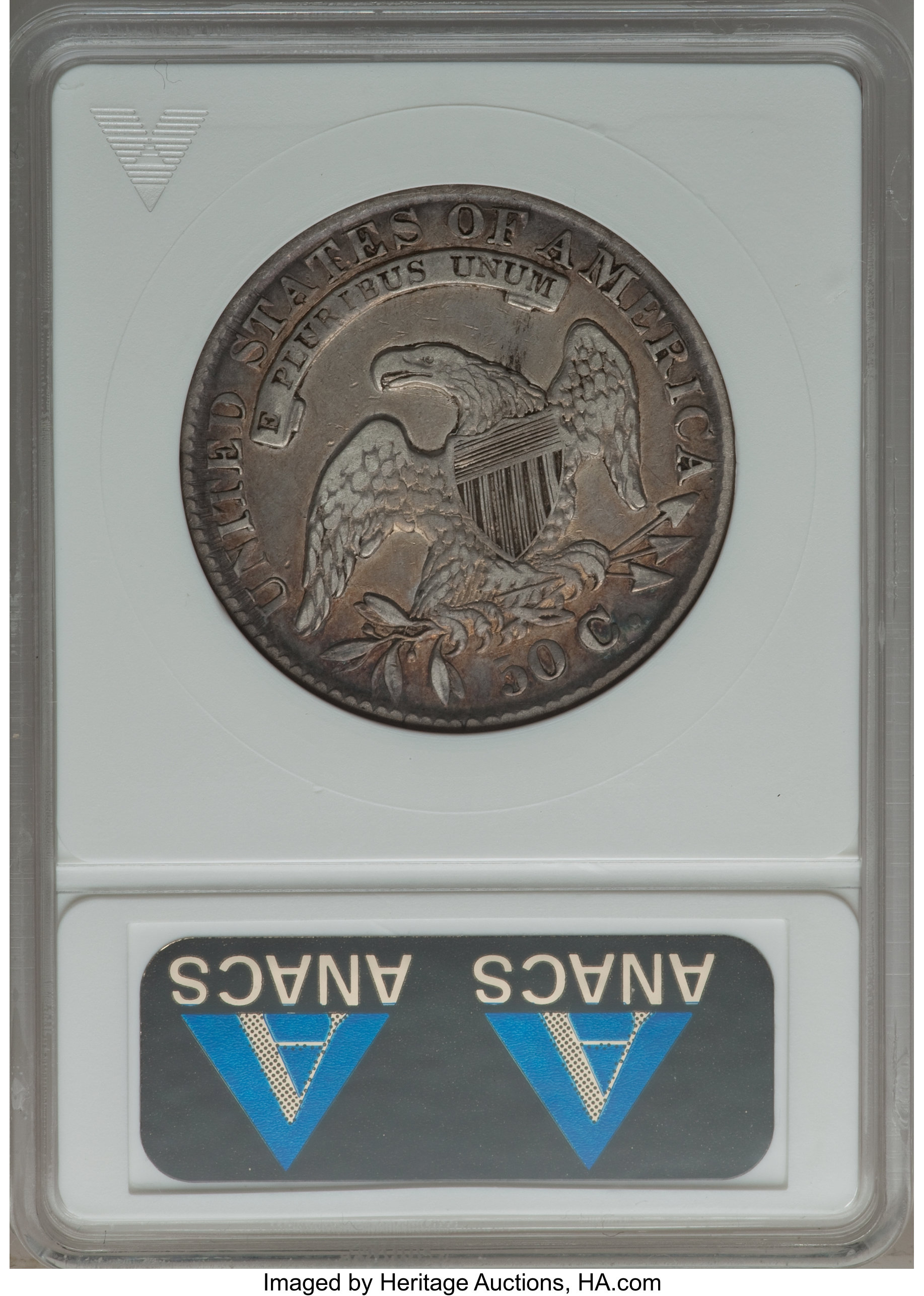 image for: 1834 50C Large Date, Large Letters, O-103, R.2, -- Cleaned, Scratched -- ANACS. XF40 Details. NGC Census: (3/34). PCGS Popu...