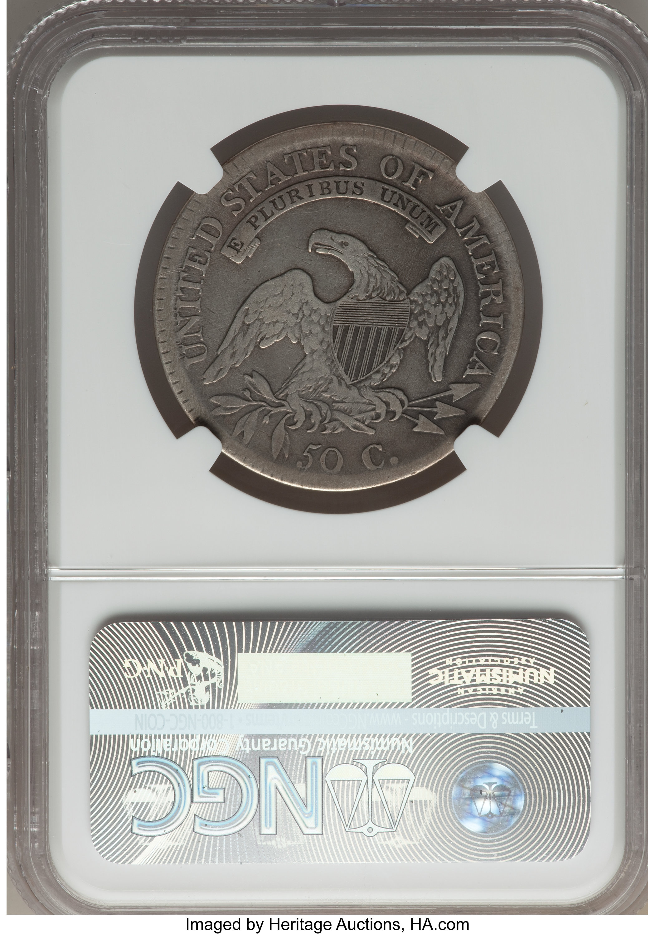 image for: 1811 50C Small 8, O-112, Low R.4, Fine 12 NGC. NGC Census: (0/0). PCGS Population (0/10).  ...