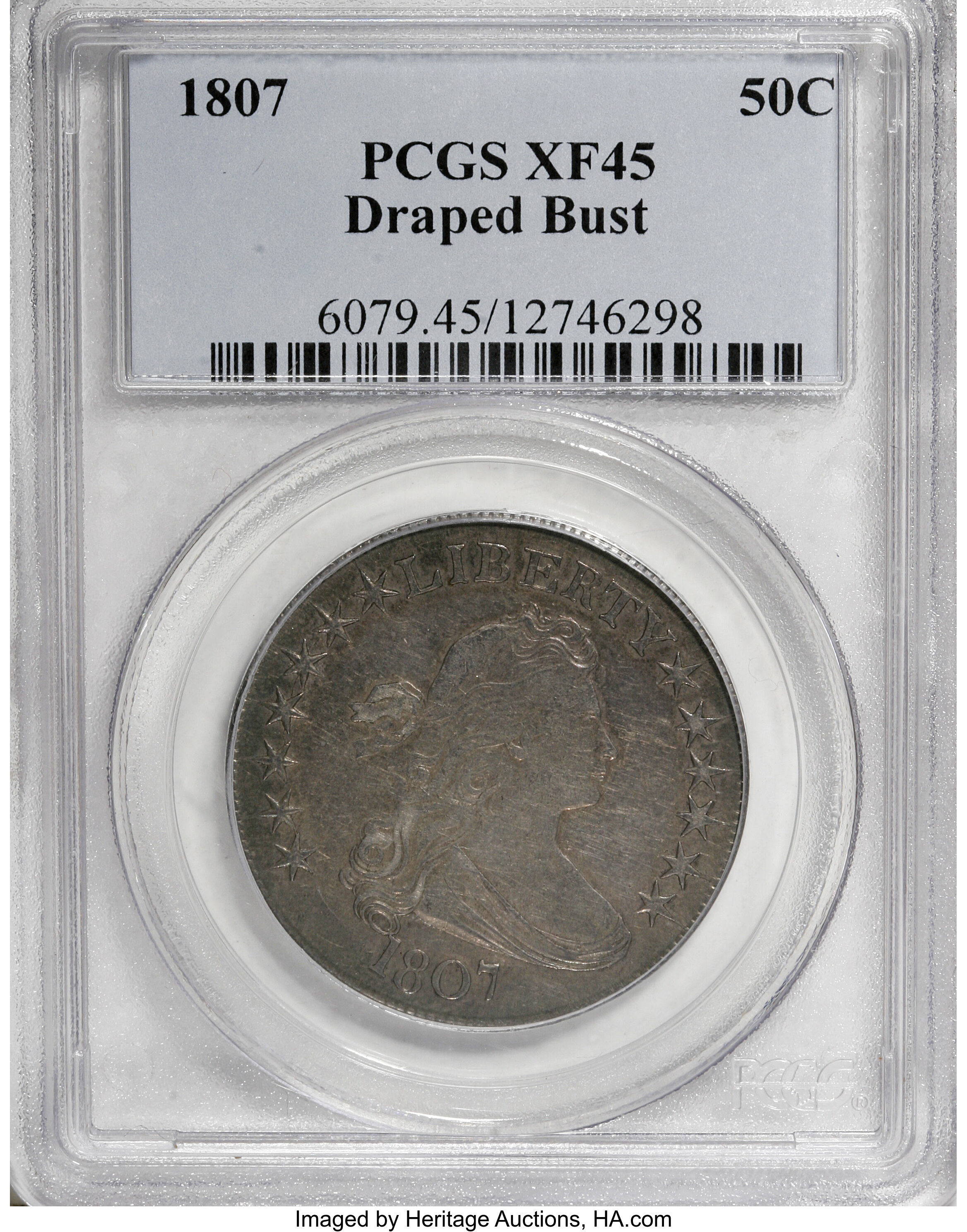 image for: 1807 50C Draped Bust XF45 PCGS....