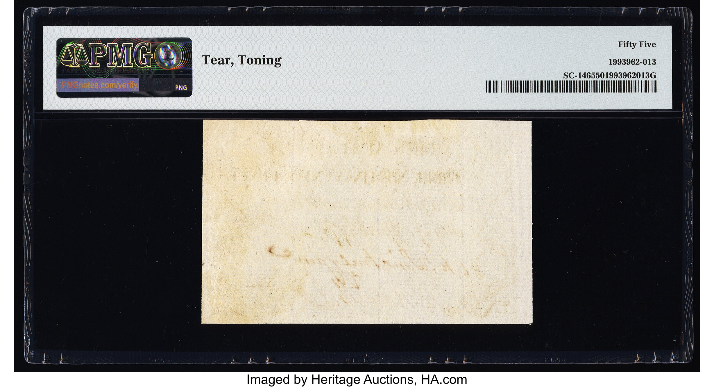 image for: South Carolina April 10, 1778 3s 9d Remainder PMG About Uncirculated 55....