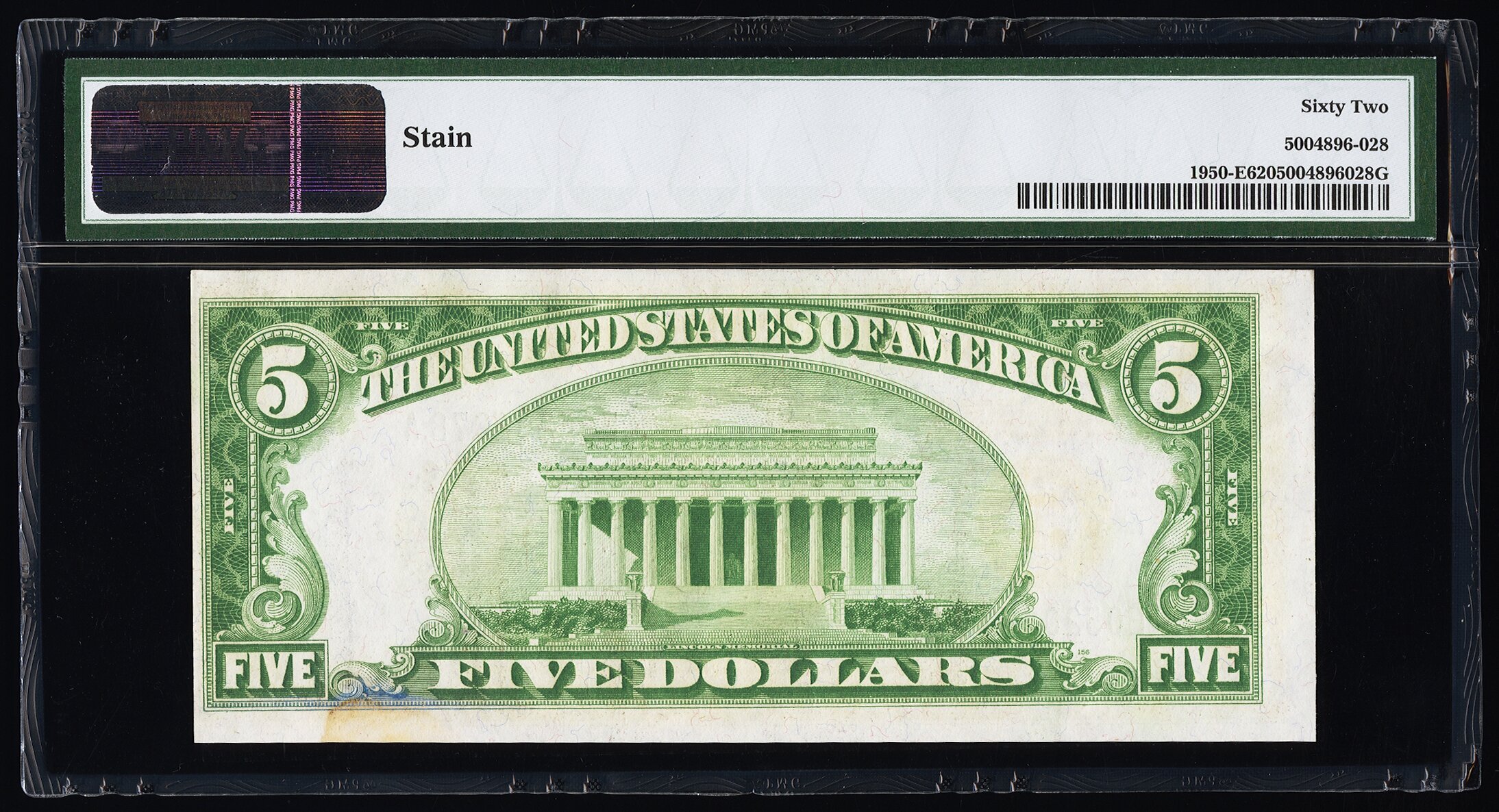 image for: Fr. 1950-E $5 1928 Federal Reserve Note. PMG Uncirculated 62....