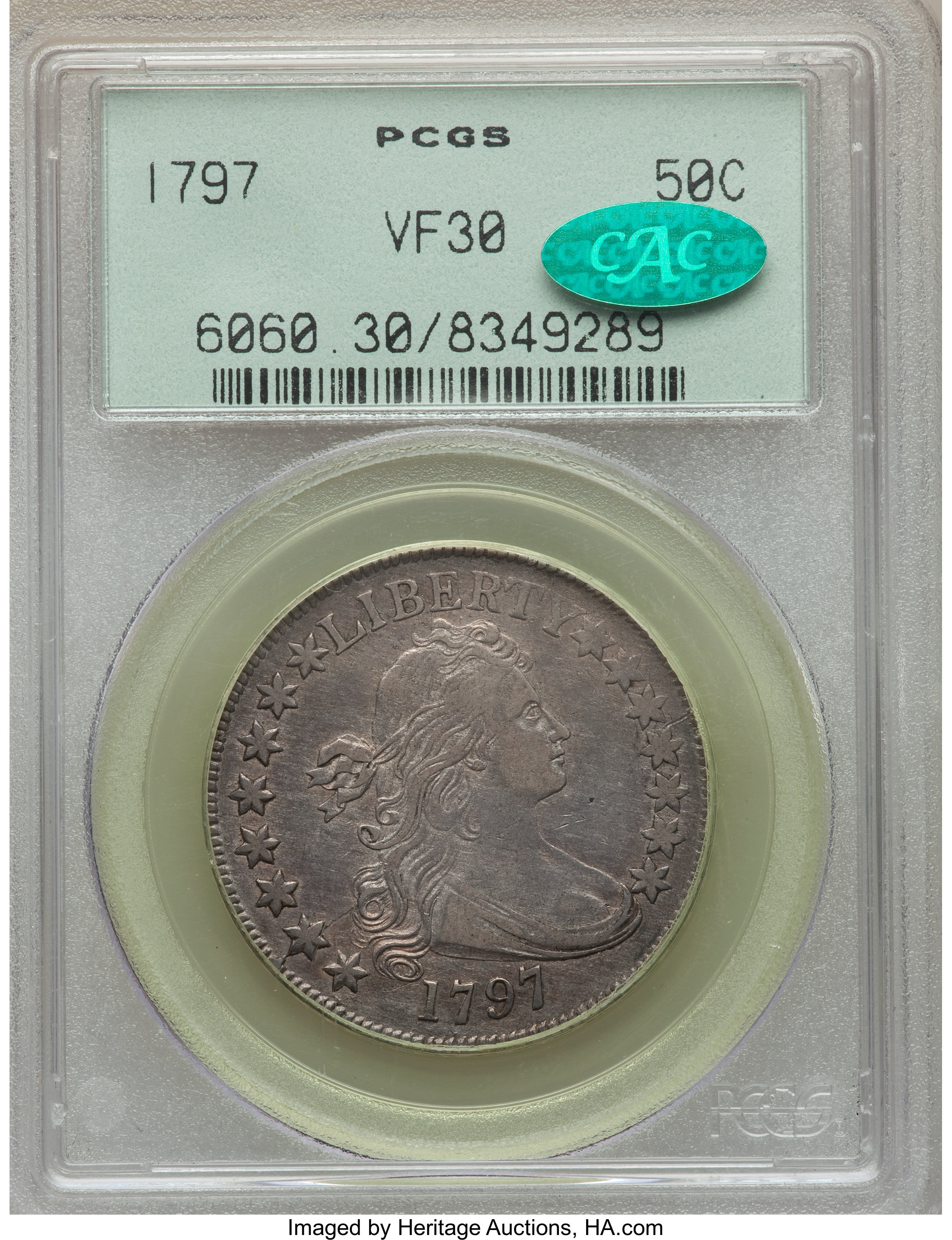image for: 1797 50C O-101a, T-1, Amato 416, High R.4, VF30 PCGS. CAC....