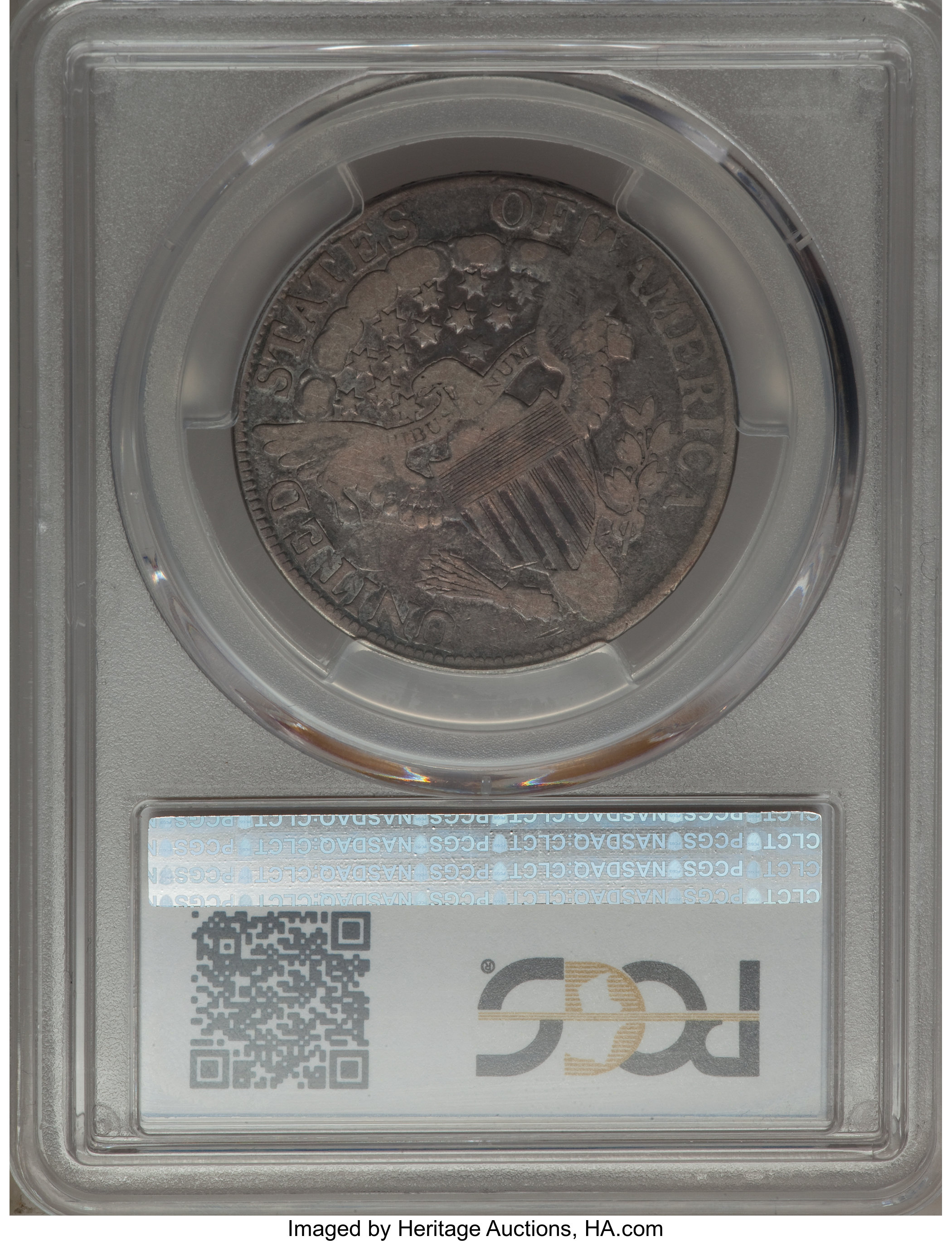 image for: 1806 50C 6 Over Inverted 6, O-111, T-11, R.3, Fine 12 PCGS. PCGS Population: (1/2). NGC Census: (2/3). Fine 12. From ...