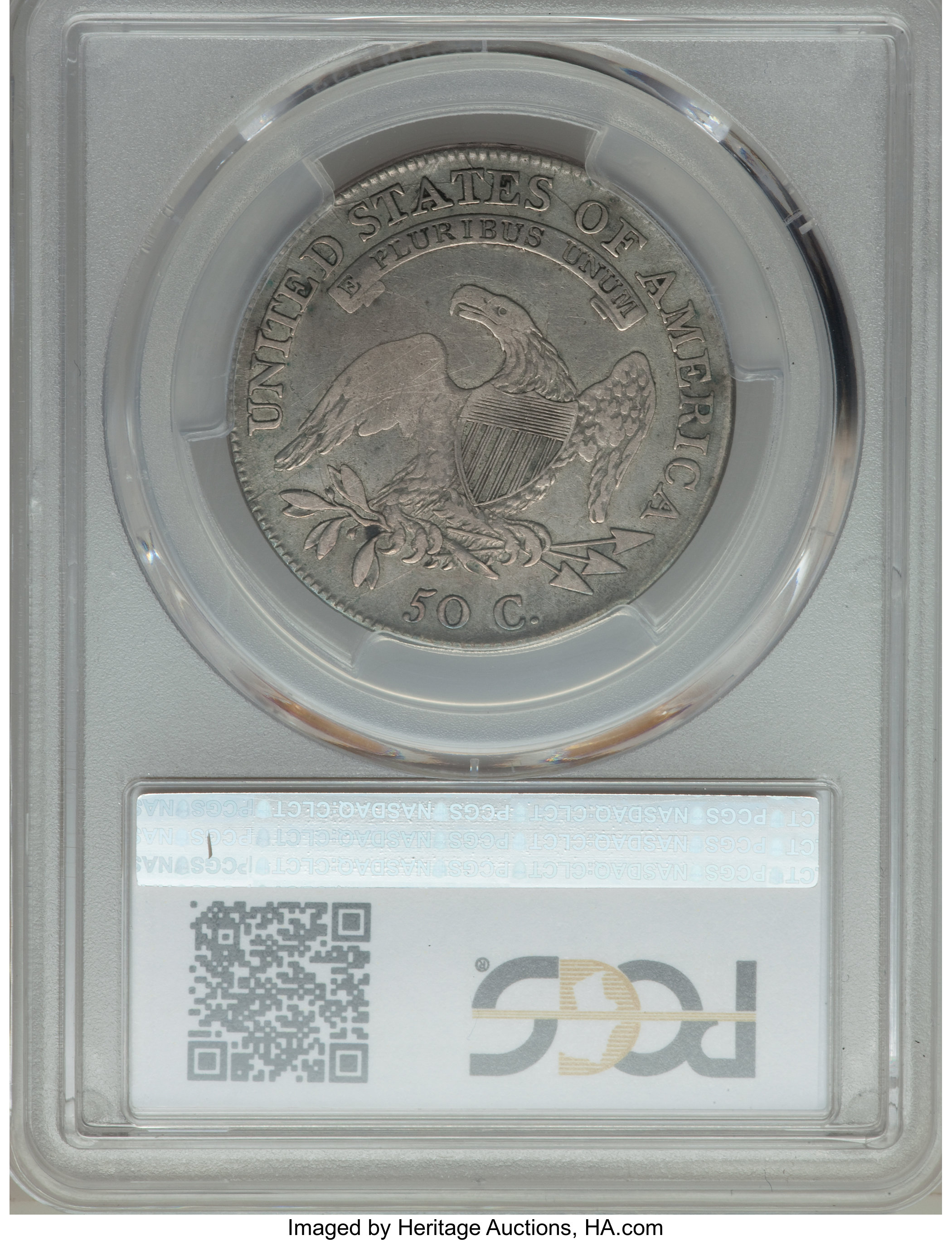 image for: 1809 50C Normal Edge, O-114a, R.5, VF20 PCGS. PCGS Population: (3/9). NGC Census: (0/1). VF20. From The Loma Linda Co...