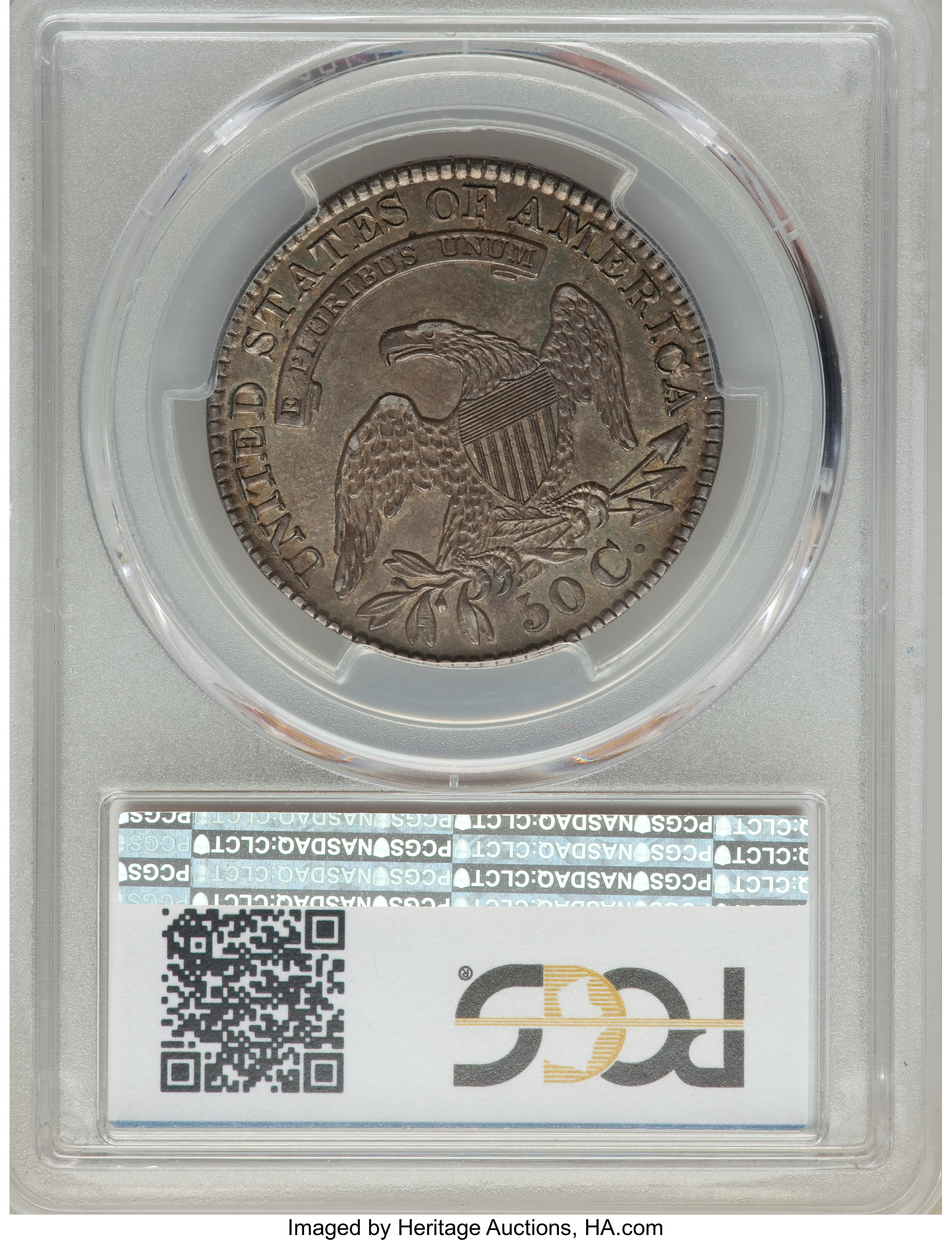 image for: 1829/7 50C O-102, R.2, AU55 PCGS. PCGS Population: (3/7). NGC Census: (11/9). AU55. ...