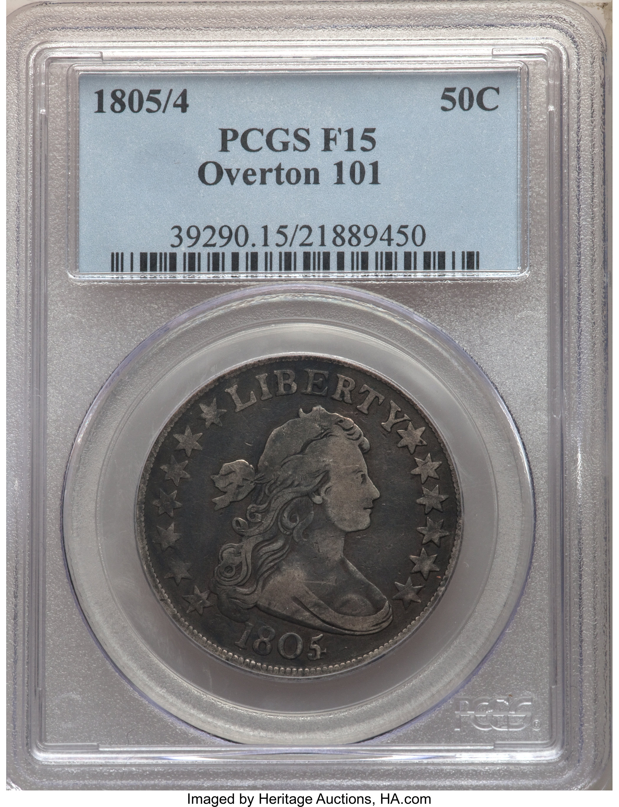 image for: 1805/4 50C O-101, T-4, R.3, Fine 15 PCGS....