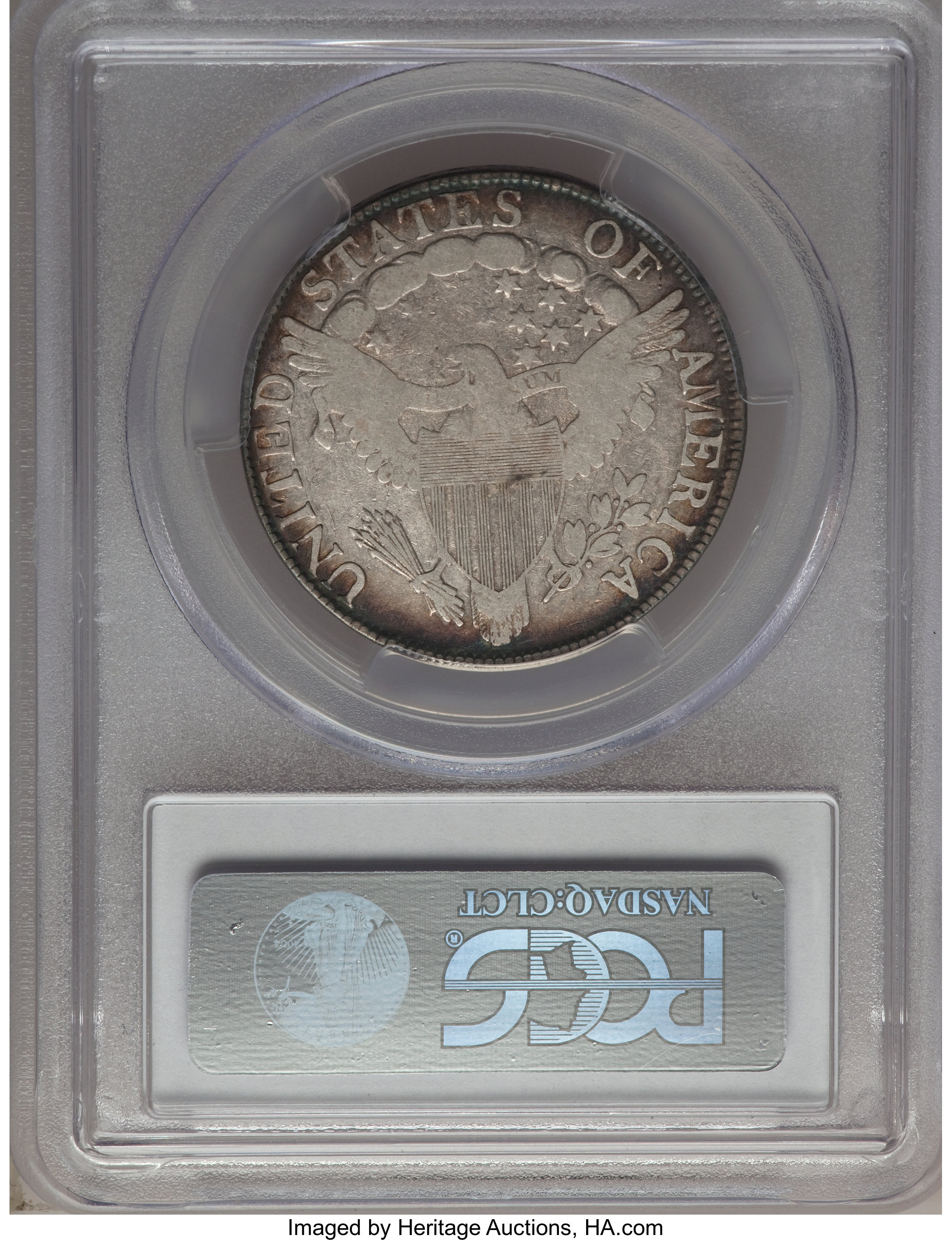 image for: 1806 50C E Over A in STATES, O-124, T-22, R.6, VG8 PCGS....