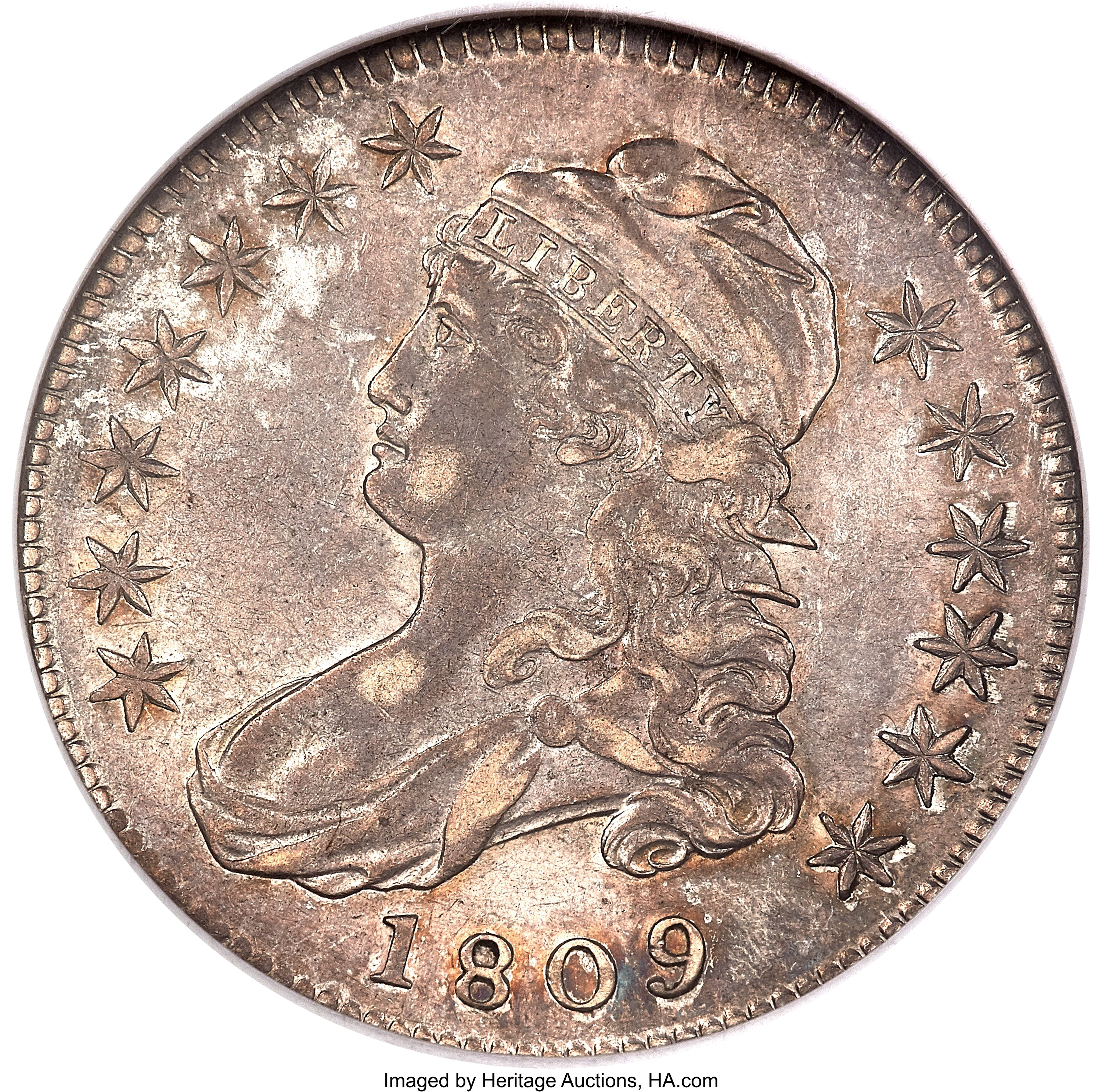 image for: 1809 50C III Edge, O-109, R.3, AU55 NGC. CAC....