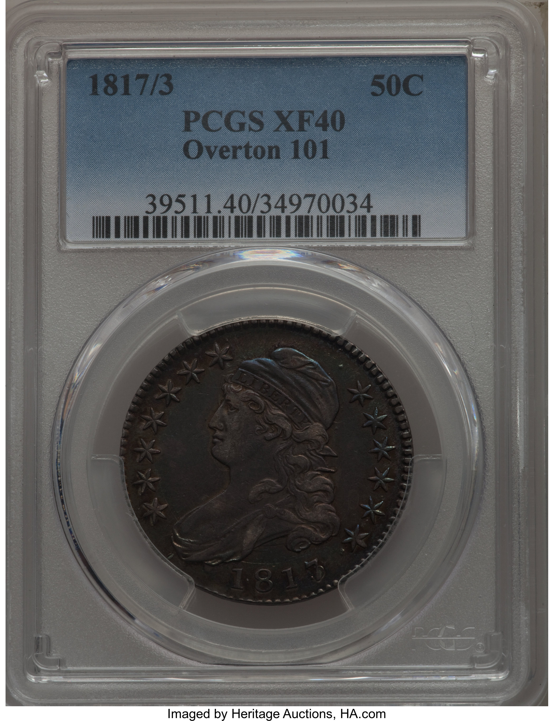 image for: 1817/3 50C O-101, R.3, XF40 PCGS....