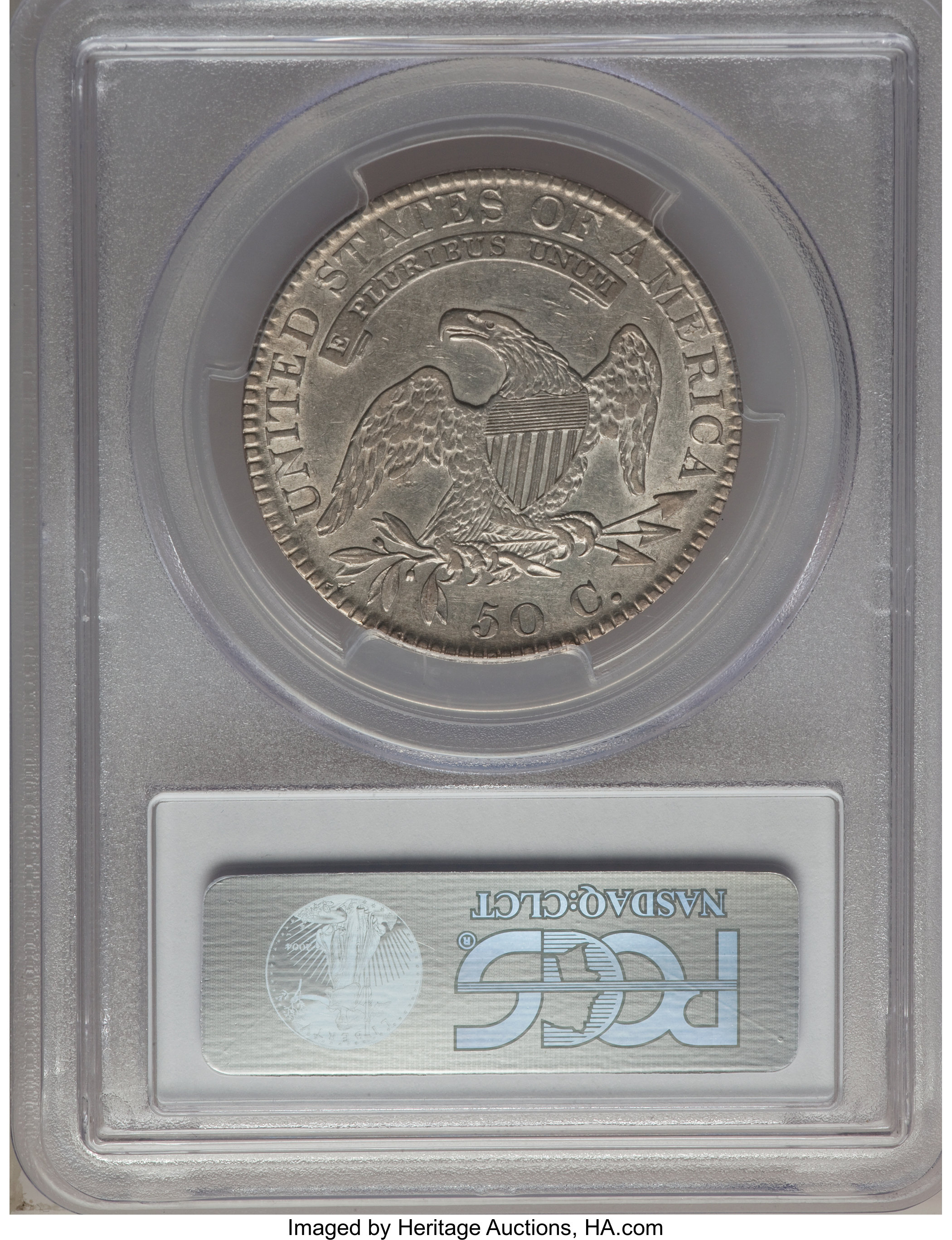 image for: 1820/19 50C Square Base 2, O-101, R.2, AU50 PCGS....