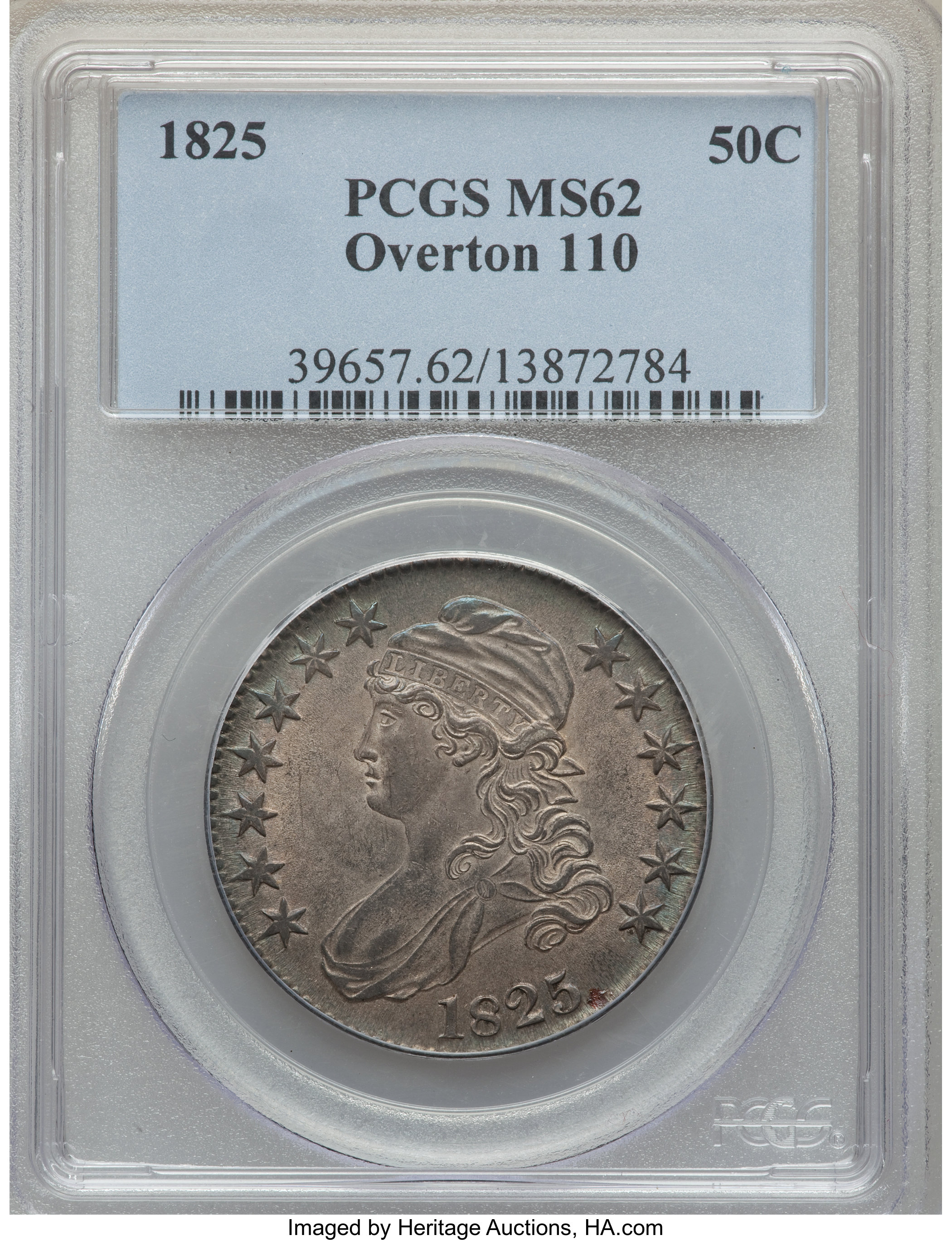 image for: 1825 50C O-110, R.2, MS62 PCGS....
