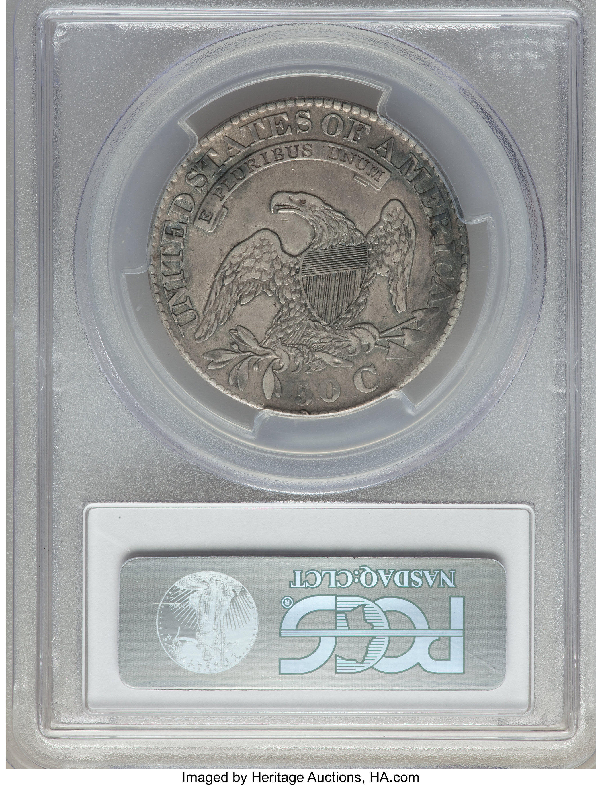 1827 50c Square Base 2, O-124a XF40 thumbnail 2
