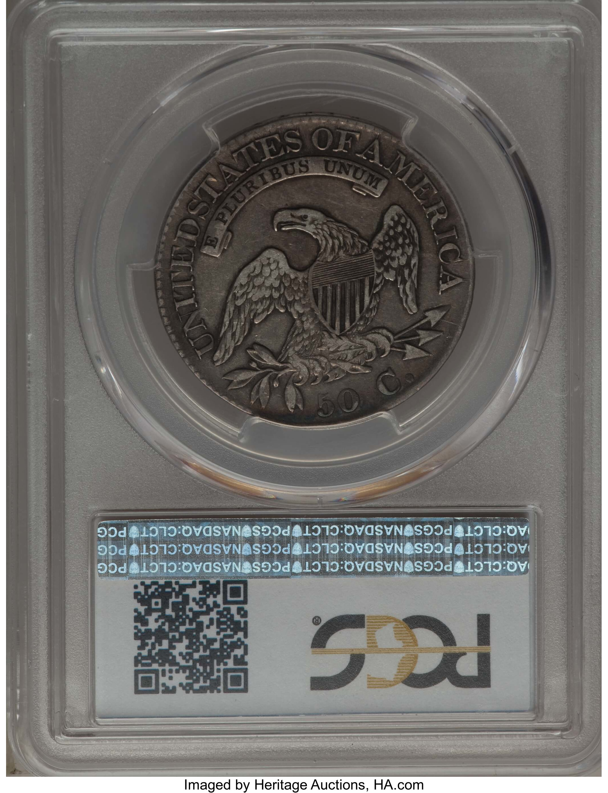 image for: 1825 50C O-101, R.1, VF35 PCGS. PCGS Population: (4/13). NGC Census: (1/21).  Mintage 2,900,000. ...