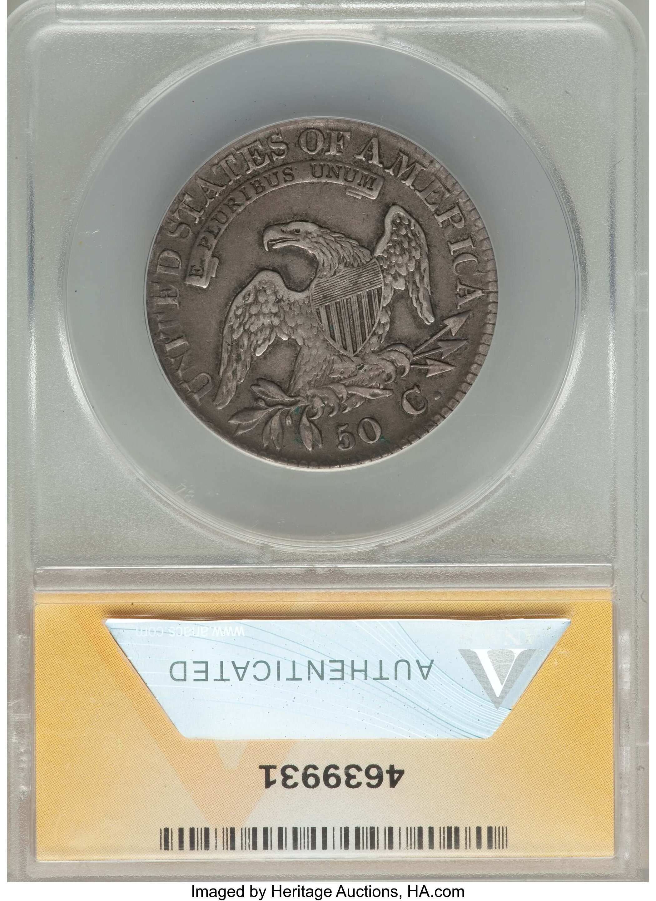 image for: 1823 50C O-103, R.2, VF25 ANACS. NGC Census: (4/28). PCGS Population: (1/27).  ...