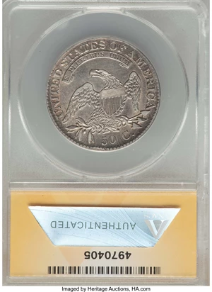 image for: 1826 50C O-109, R.1, -- Cleaned -- ANACS. XF45 Details. NGC Census: (3/11). PCGS Population: (6/13). XF45. Mintage 4,000,00...