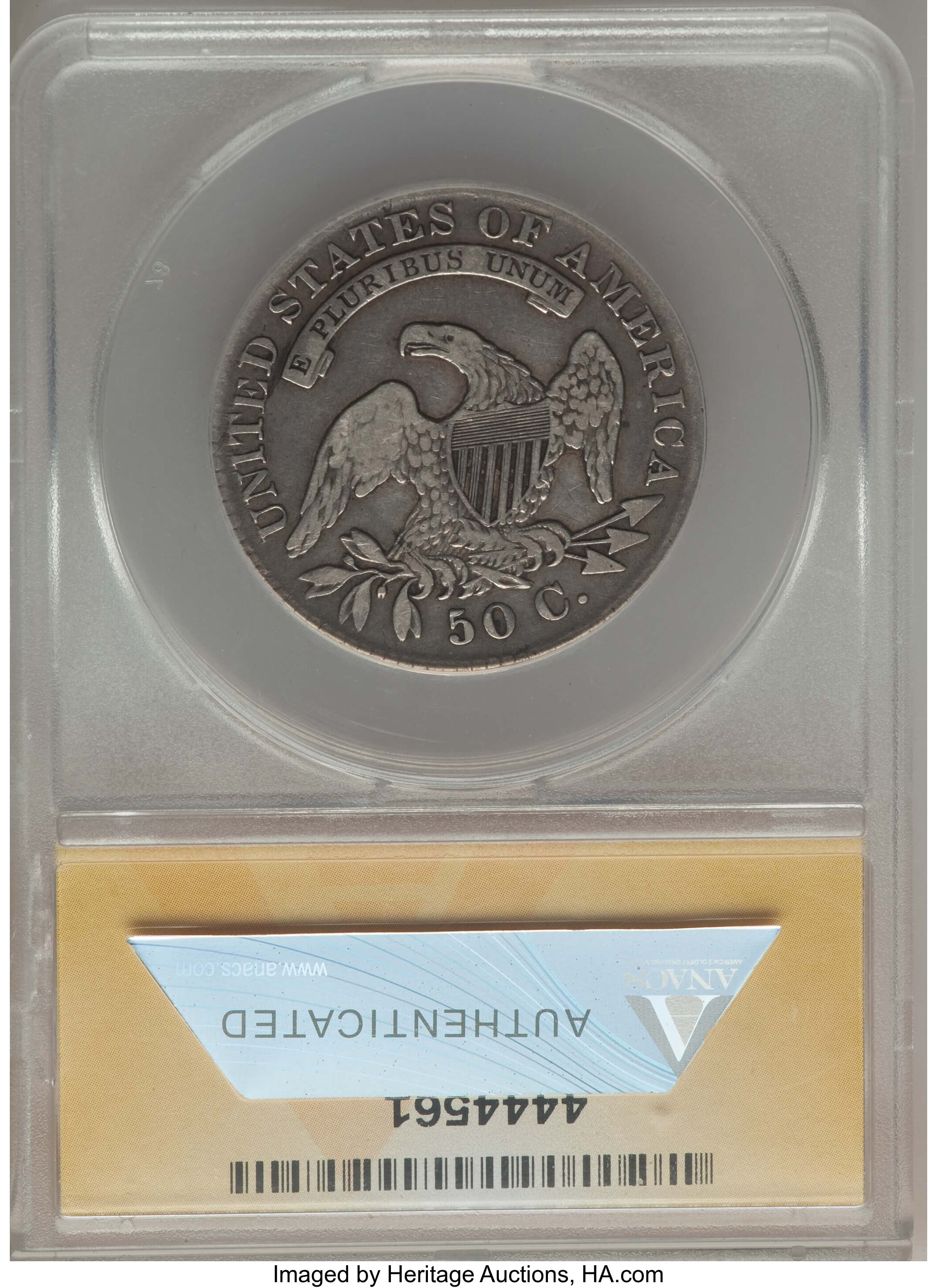 image for: 1830 50C Small 0, O-102, R.3, VF25 ANACS. NGC Census: (0/0). PCGS Population: (0/0).  Mintage 4,764,800. ...