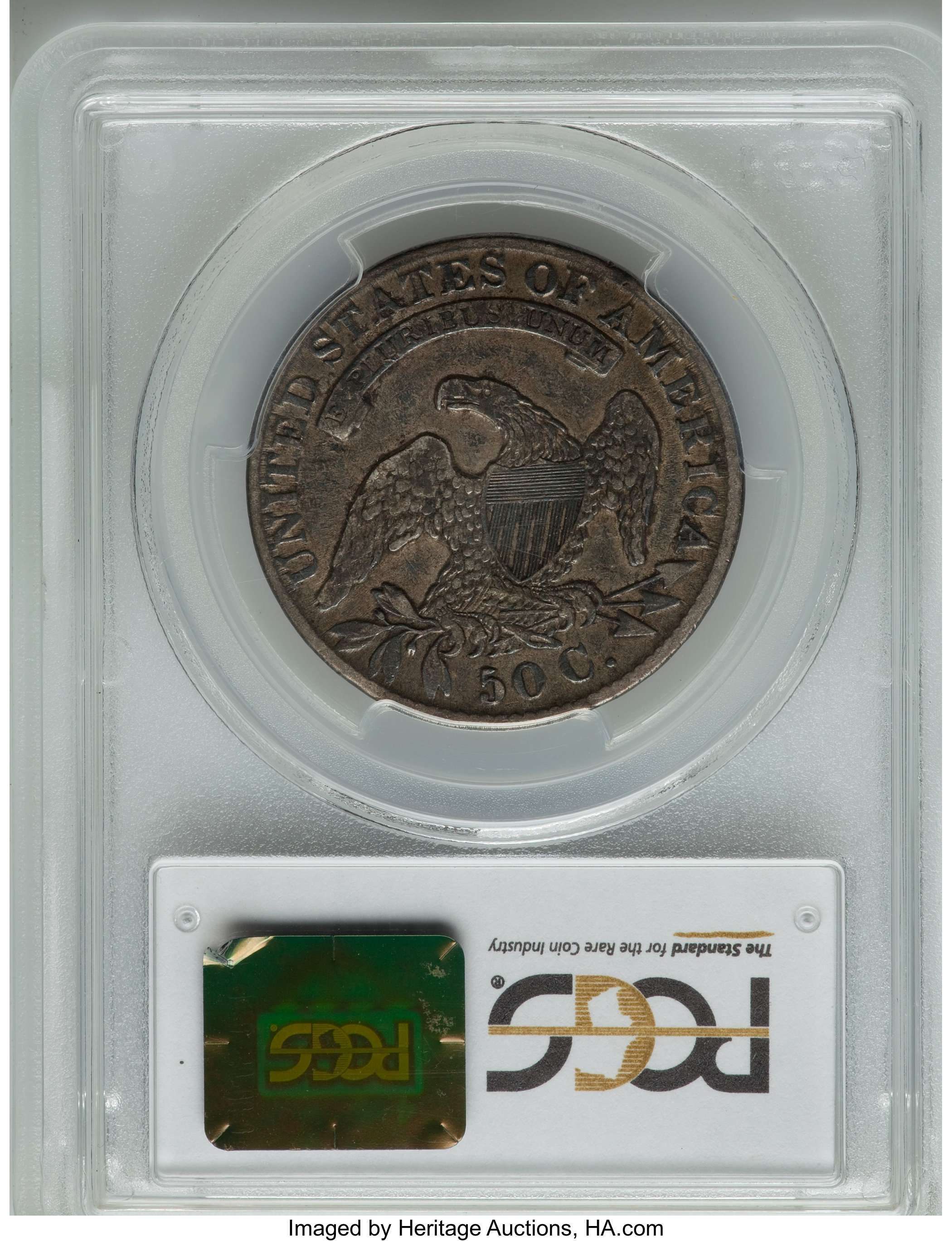 image for: 1831 50C O-107, R.3, XF40 PCGS. PCGS Population: (6/7). NGC Census: (2/13). XF40. Mintage 5,873,660. ...