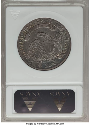 image for: 1833 50C O-106, R.2, XF45 ANACS. NGC Census: (7/22). PCGS Population: (0/14). XF45. Mintage 5,206,000. ...