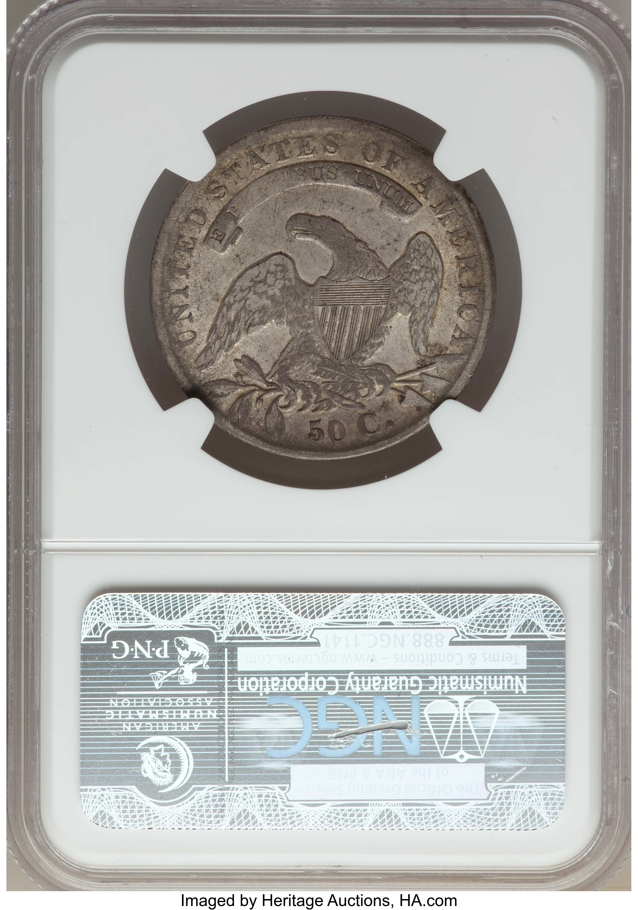 image for: 1836 50C Lettered Edge, O-112, R.1, AU53 NGC. Ex: Skidaway Island Collection. NGC Census: (5/6). PCGS Population: (3/8). AU...