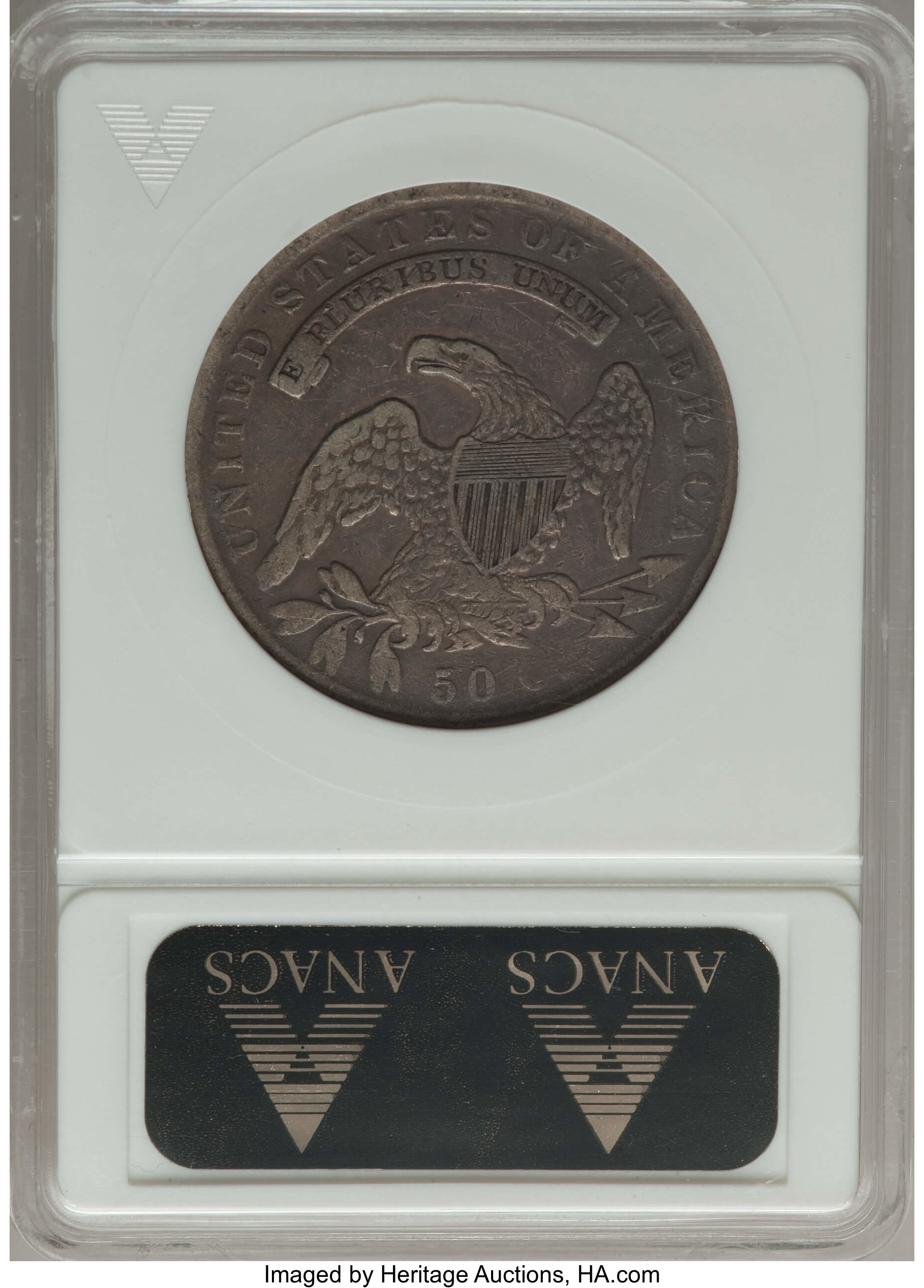 image for: 1836 50C Lettered Edge, O-118, R.3, VF30 ANACS. NGC Census: (0/0). PCGS Population: (0/0).  Mintage 6,545,000. ...