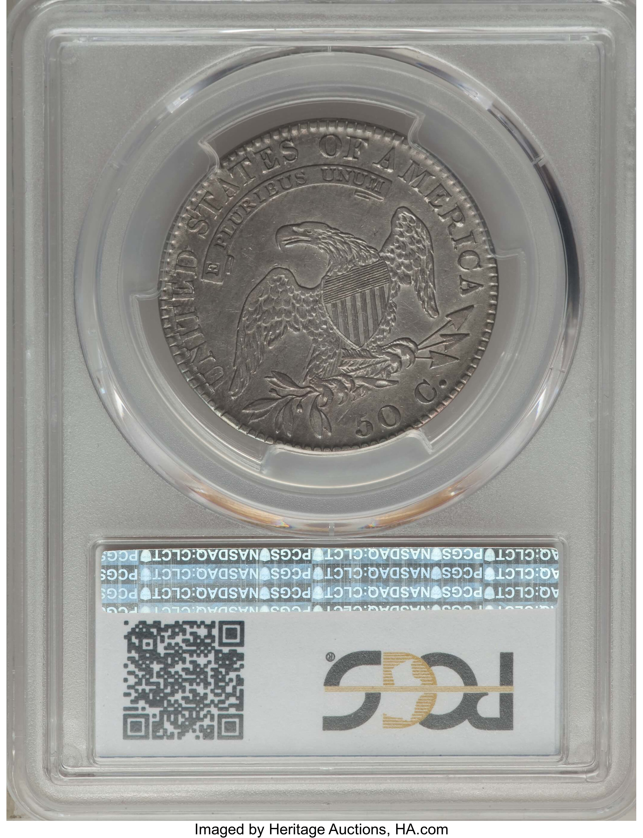 image for: 1821 50C O-103, R.2, VF35 PCGS. PCGS Population: (1/16). NGC Census: (0/35).  Mintage 1,305,797. ...