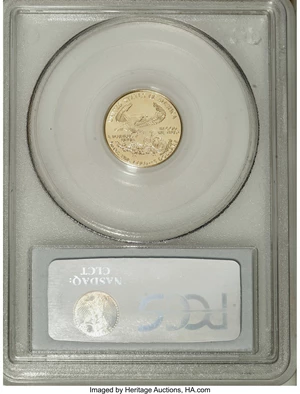 image for: 1997 G$5 Tenth-Ounce Gold Eagle MS69 PCGS. PCGS Population (1104/19). NGC Census: (0/0). Mintage: 528,515. Numismedia Wsl. ...