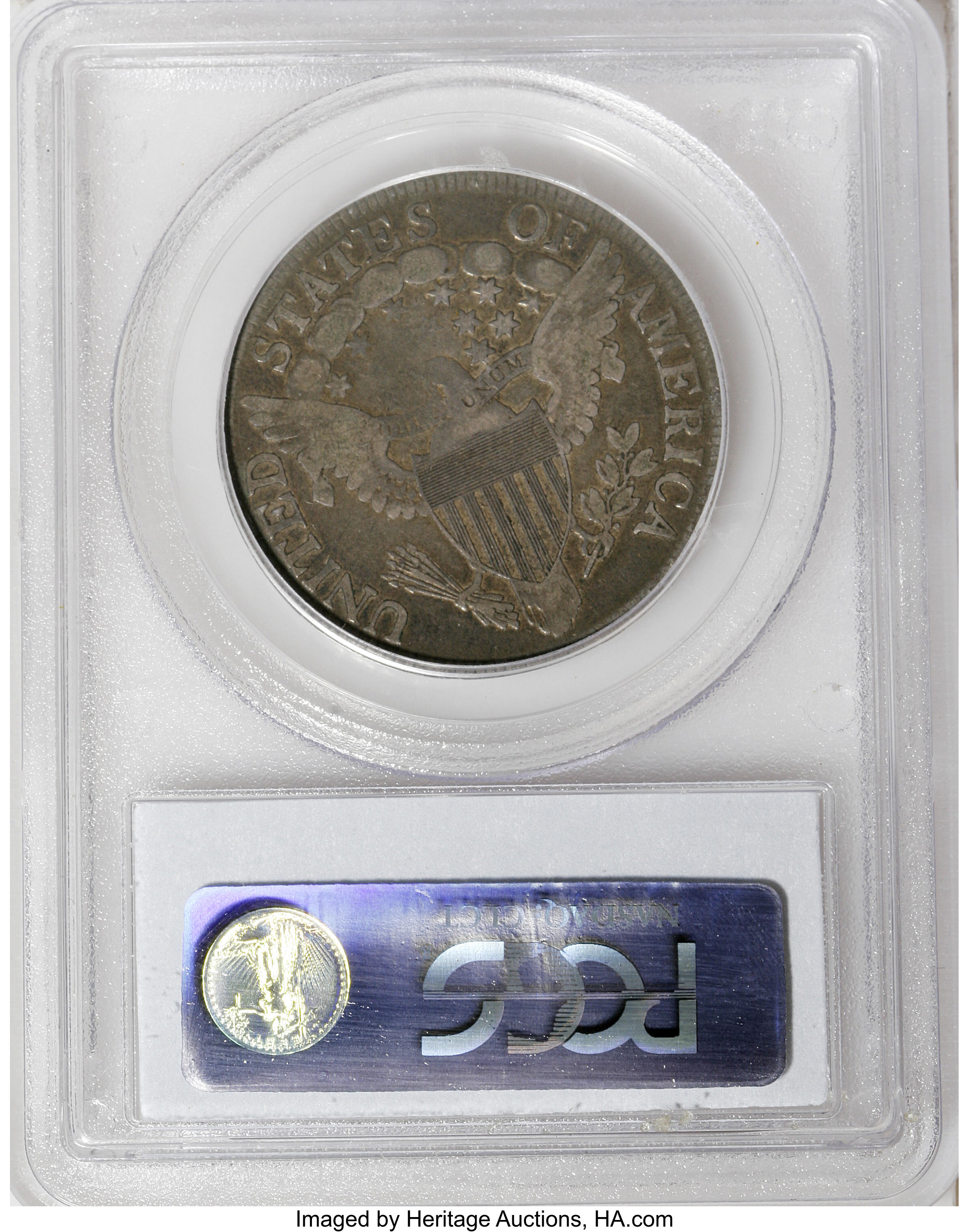 image for: 1807 50C Draped Bust Fine 12 PCGS....