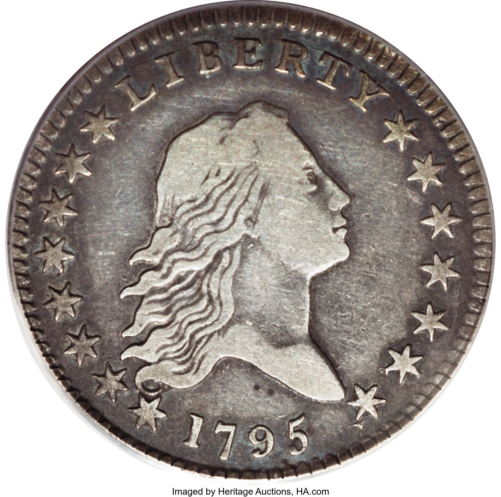 image for: 1795 50C 2 Leaves VF20 PCGS....