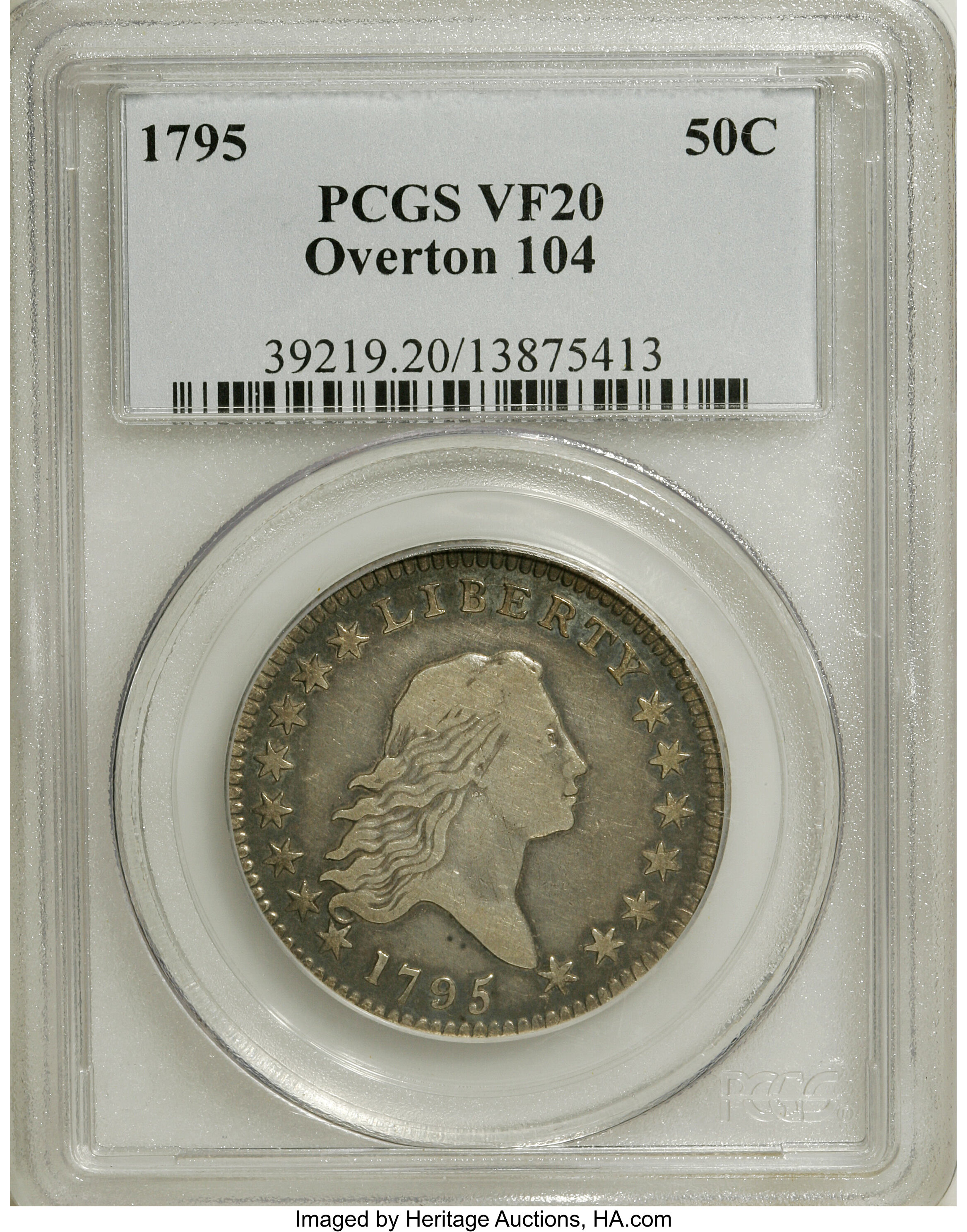 image for: 1795 50C 2 Leaves VF20 PCGS....