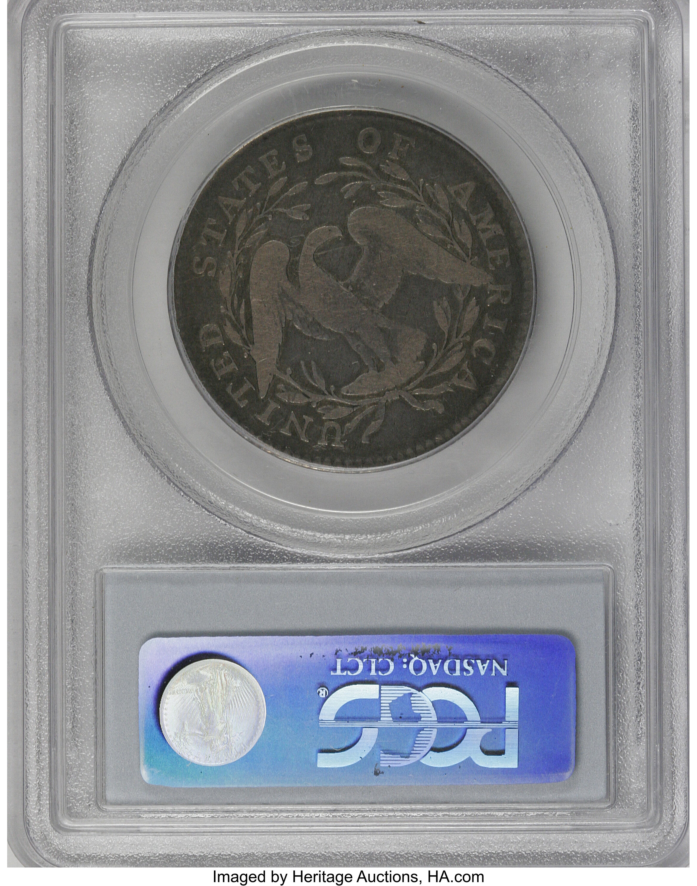 image for: 1795 50C 2 Leaves Fine 12 PCGS....